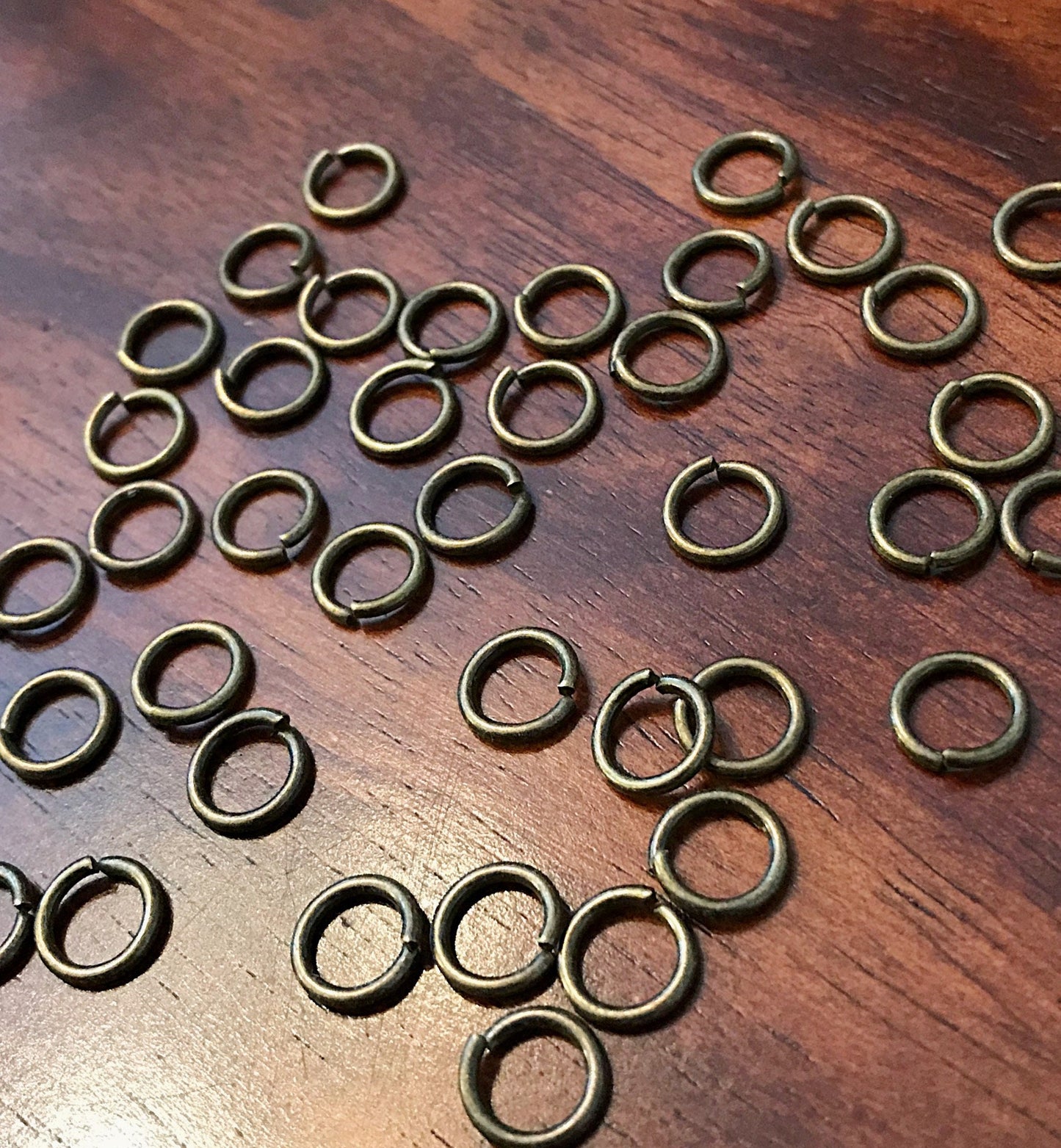 Strong Jump Rings, 100pcs, 8x1.2mm Jumprings, Bronze Jumprings, Heavy Duty Jumprings, Industrial Strength Jump Rings, Findings