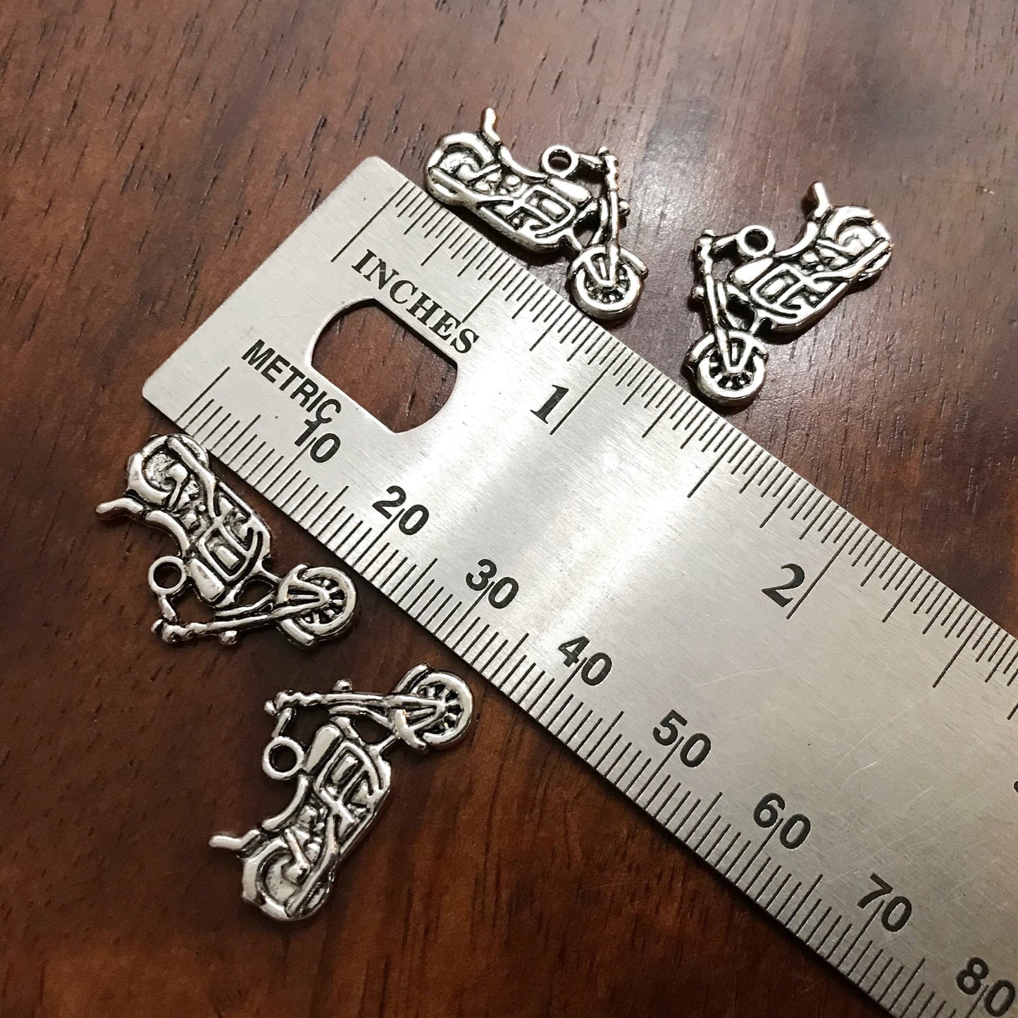 15pcs, Motorcycle Charms, Antique Silver Motorcycle Charms, Motorbike Charms, Double Sided Motorcycle Charms, Dirt Bike Charms, Findings