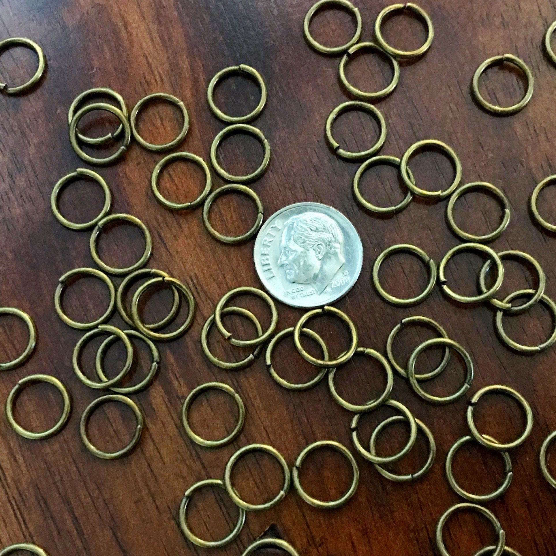 Strong Jump Rings, 100pcs, 10x1.2mm Jumprings, Bronze Jumprings, Heavy Duty Jumprings, Industrial Strength Jump Rings, Findings