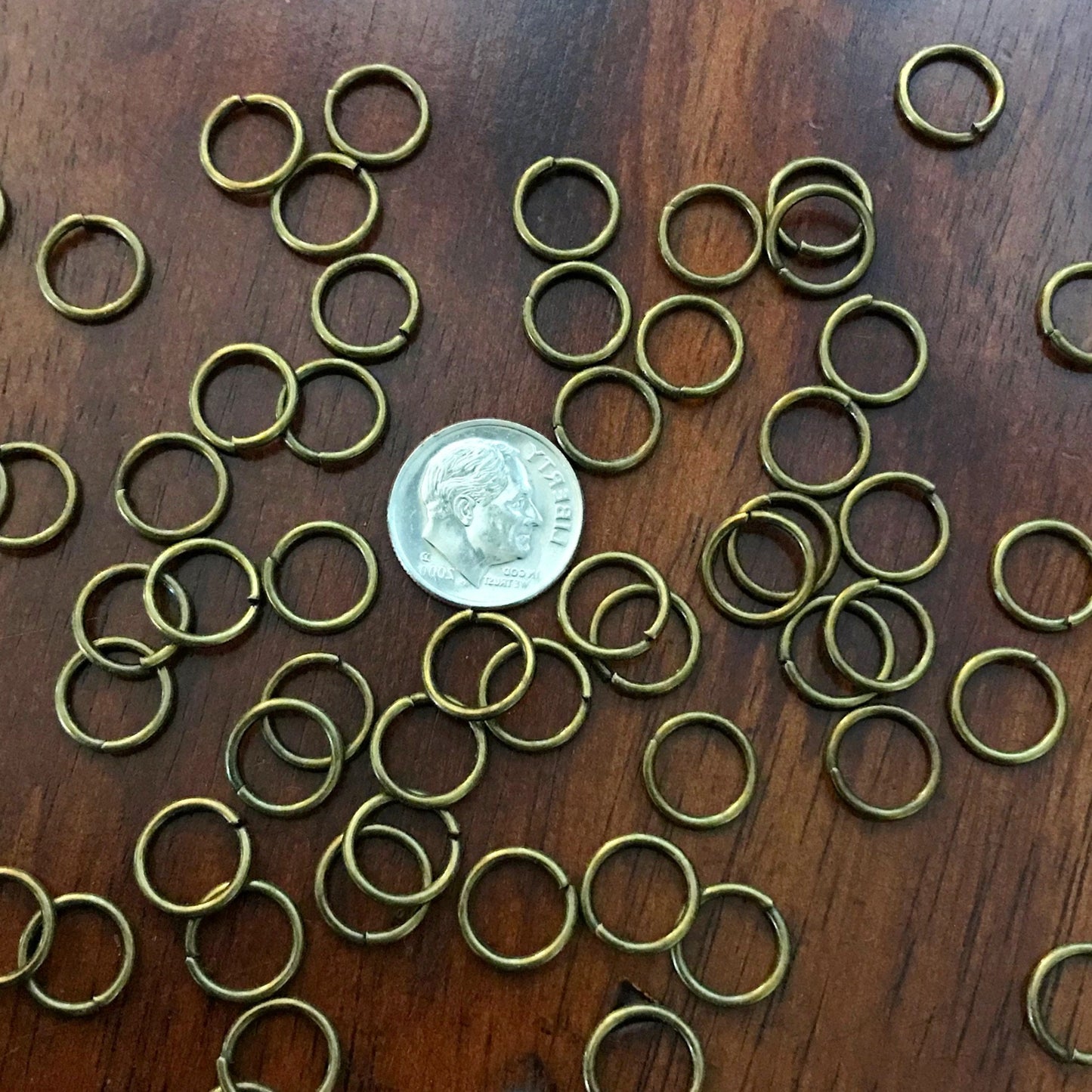 Strong Jump Rings, 100pcs, 10x1.2mm Jumprings, Bronze Jumprings, Heavy Duty Jumprings, Industrial Strength Jump Rings, Findings