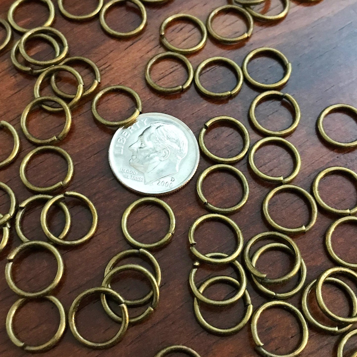 Strong Jump Rings, 100pcs, 10x1.2mm Jumprings, Bronze Jumprings, Heavy Duty Jumprings, Industrial Strength Jump Rings, Findings