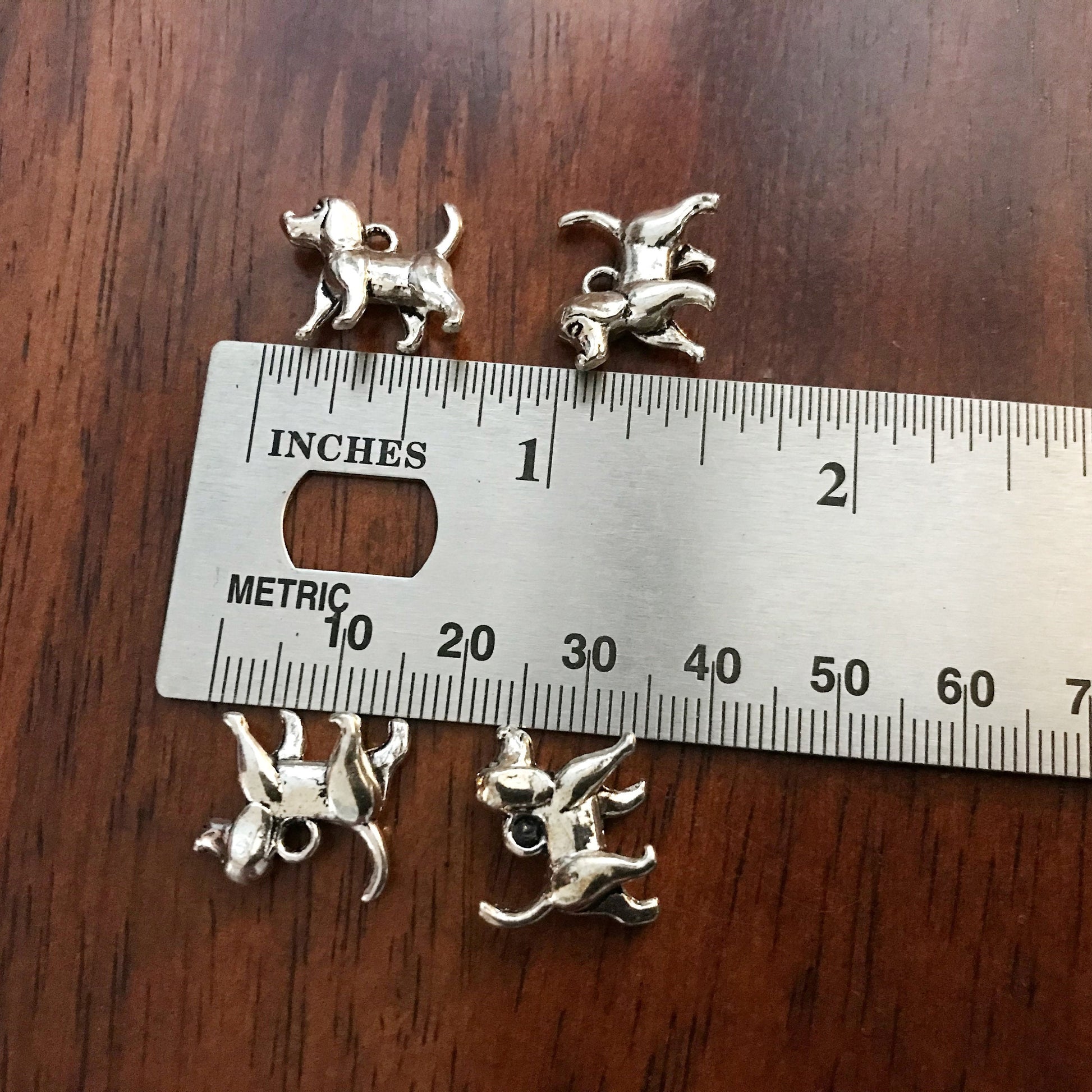 20pcs Dog Charms, Antique Silver Charms, 3D Dog Charms, Puppy Charms, Pet Charms, Animal Charms, Silver Doggy Charms, Findings