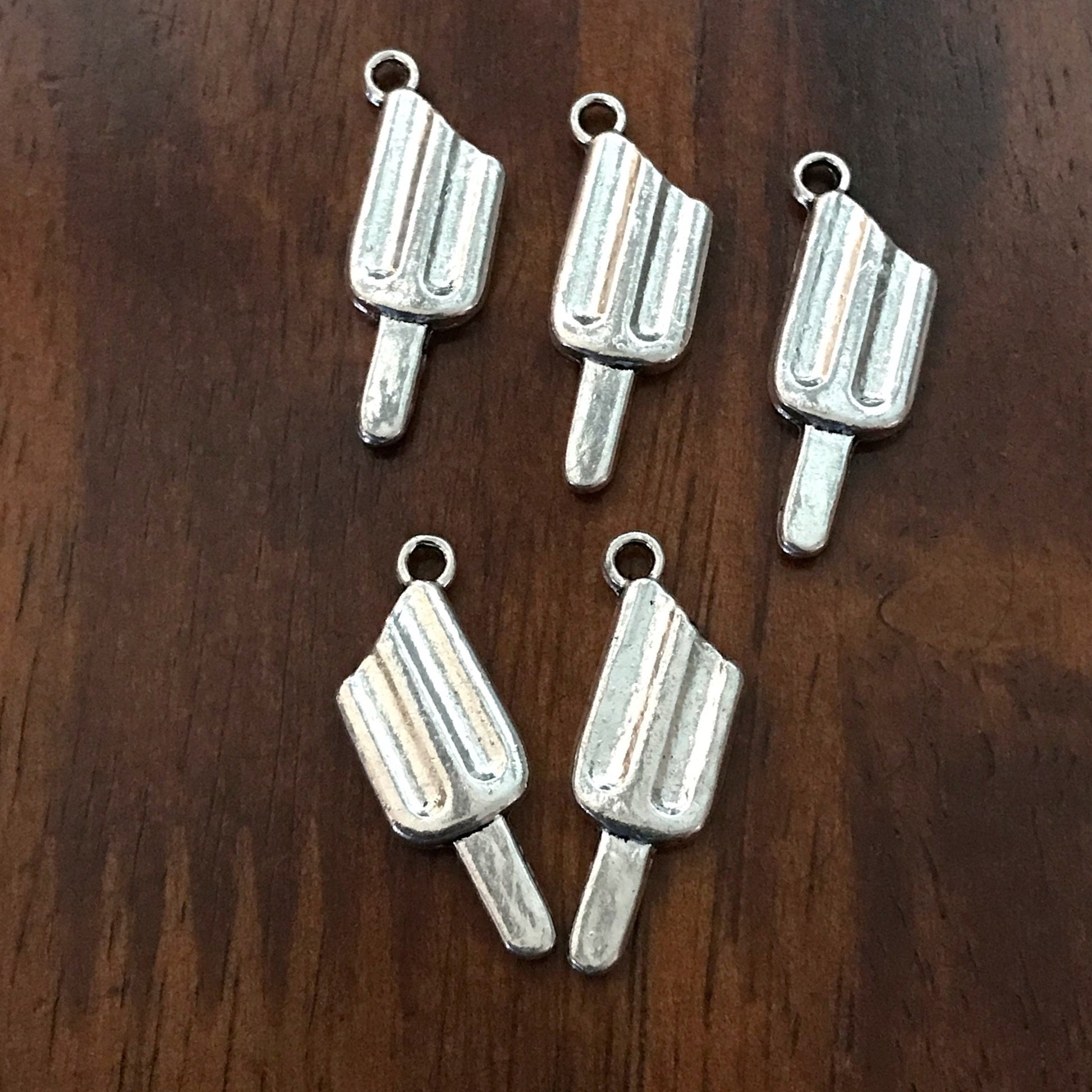 20 Ice Cream Charms, Ice Cream Bar Charms, Ice Cream Cone Charms, Popsicle Charms, Antique Silver Ice Cream Charms, Fudge Popsicle, Findings