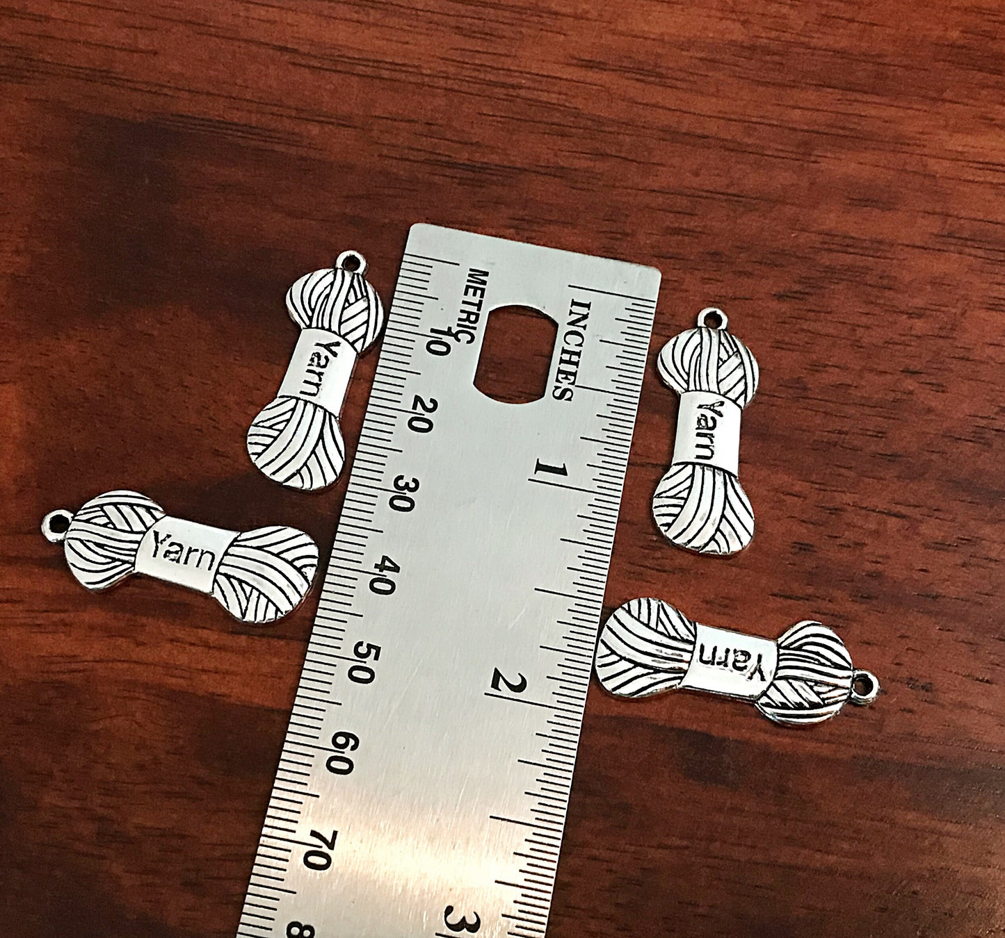 20pcs Yarn Charms, Crocheting Charm, Ball of Silver Yarn Charms, Crafter's Charms, Yarn Pendants, Knitting Charms, Sewing Charms, Findings