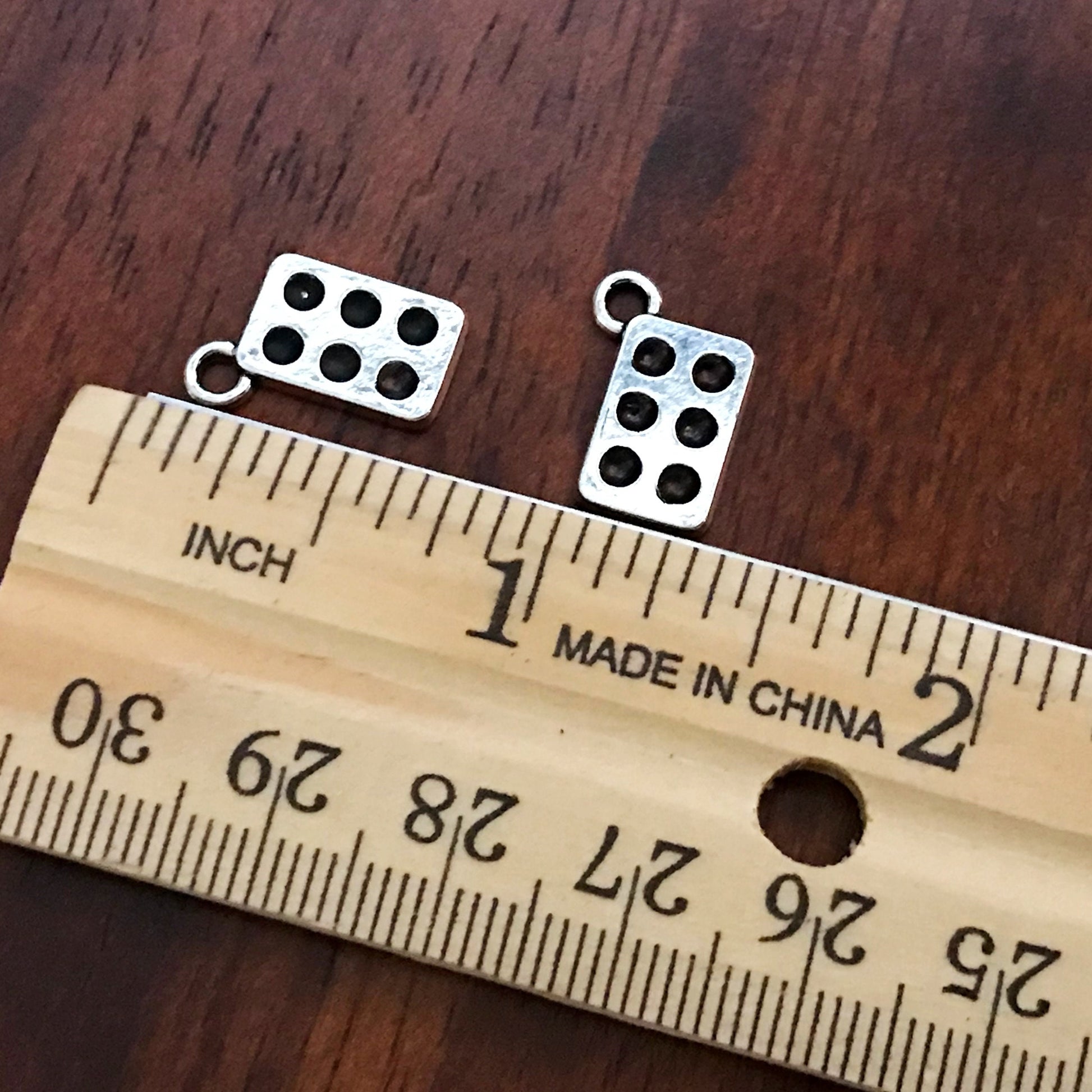 12 Domino Charms, Dominoes Charms, Domino Pendants, Tiny Domino Charms, Game Charms, Bones Charms, Card Charms, Game Tiles Charms, Findings