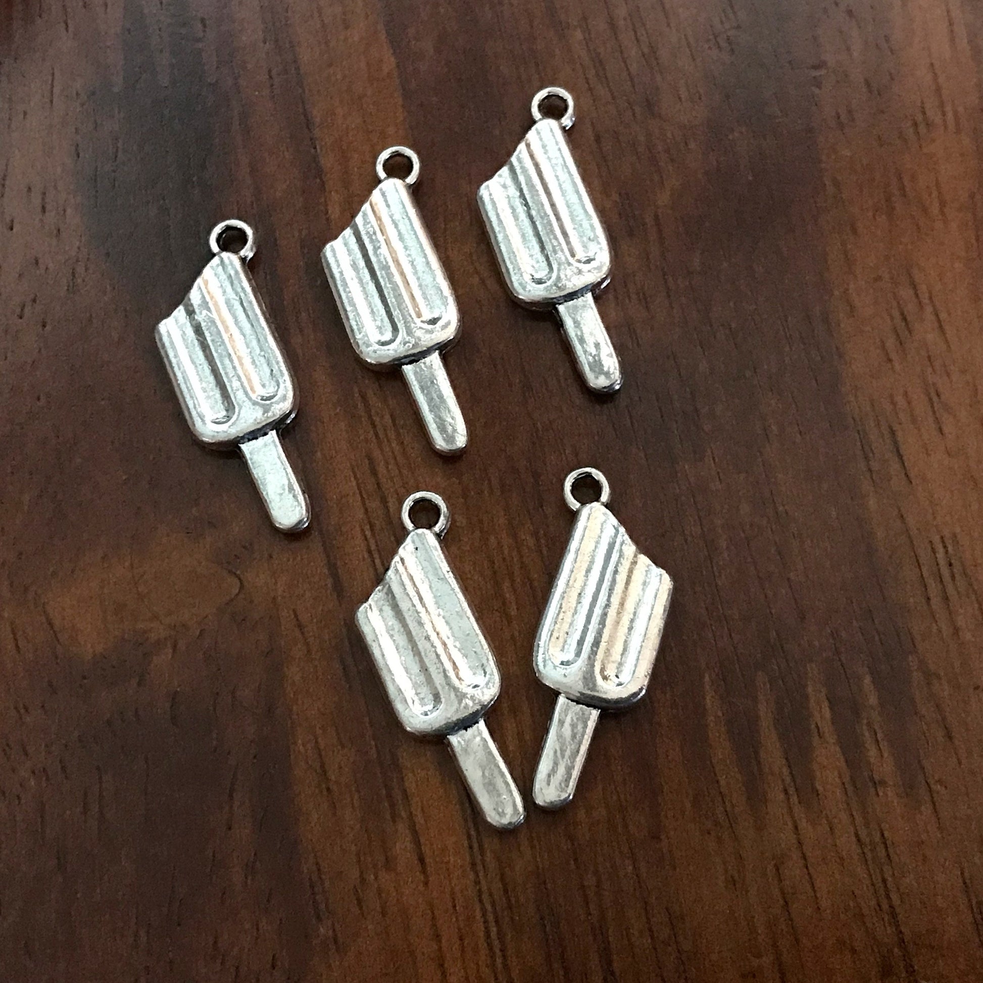 40 Ice Cream Charms, Ice Cream Bar Charms, Ice Cream Cone Charms, Popsicle Charms, Antique Silver Ice Cream Charms, Fudge Popsicle, Findings