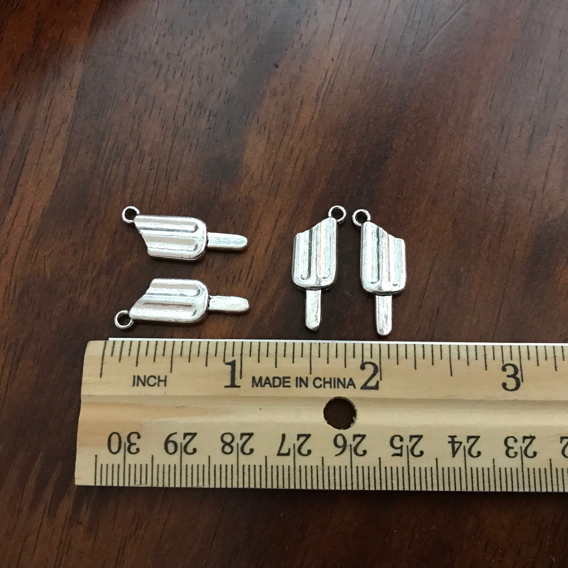 40 Ice Cream Charms, Ice Cream Bar Charms, Ice Cream Cone Charms, Popsicle Charms, Antique Silver Ice Cream Charms, Fudge Popsicle, Findings