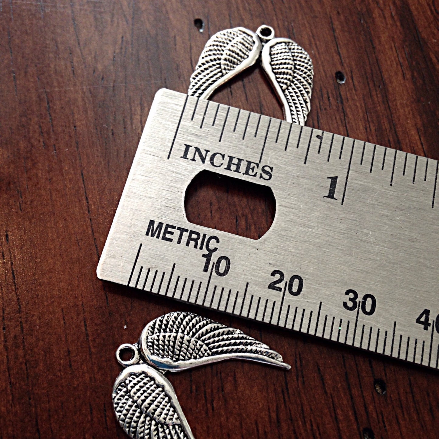 12pcs, Angel Wing Charms, Antique Silver Wing Charms, Wings Charms, Feather Charms, Double Wing Charms, Christian Charms, Findings