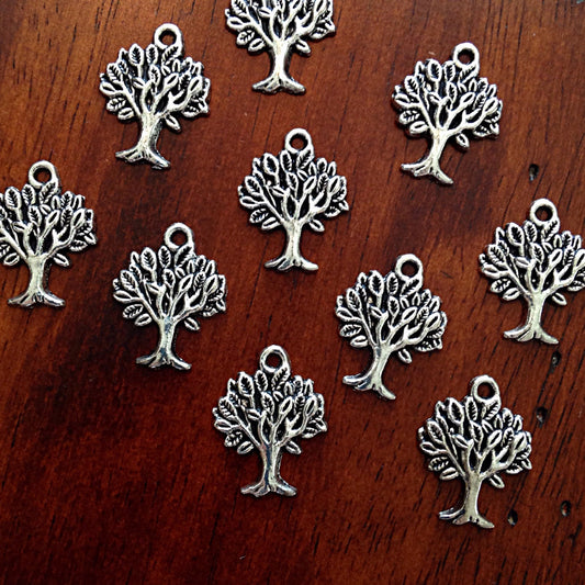 20pcs, Tree Charms, Tree of Life, Antique Silver Charms, Tree of Life Charms, Silver Tree Charms, Jewelry And Craft Supplies, Findings