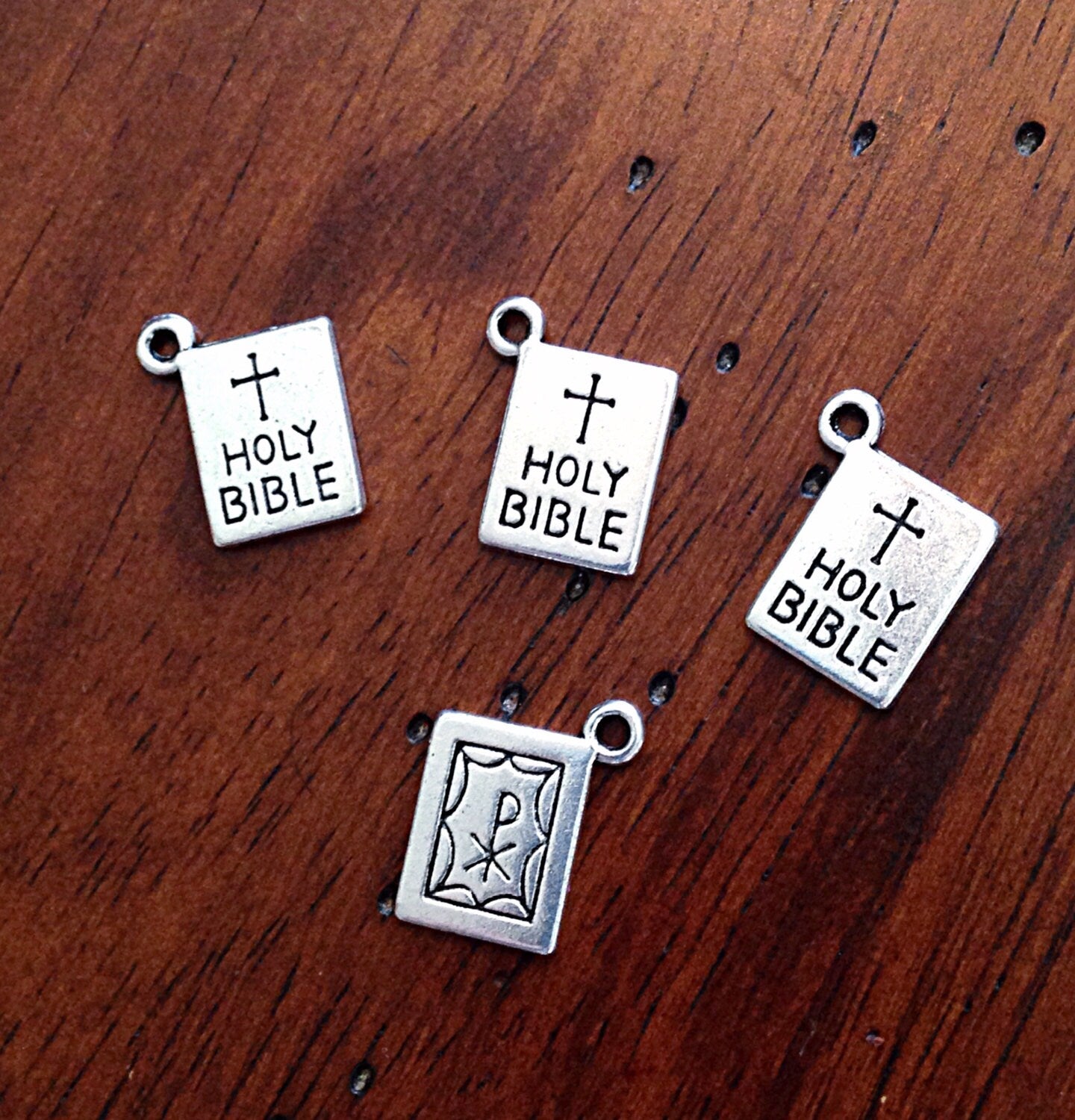 20pcs, Bible Charms, Antique Silver Bible Charms, Silver Bible Charms, Holy Bible Charms, Armor of God Charms, Book Charms, Findings
