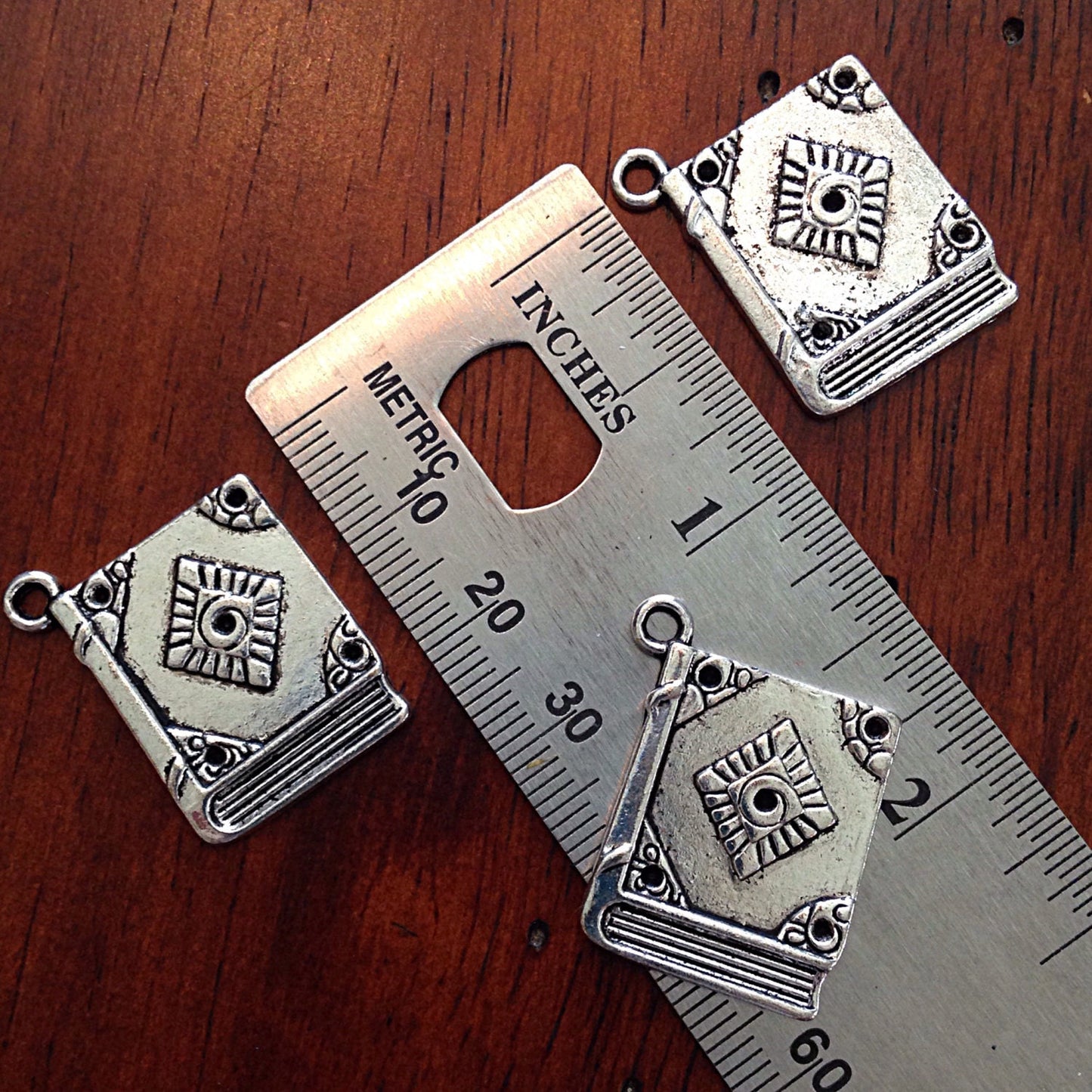 5pcs Bible Charms, Antique Silver Charms, Book Charms, Diary Charms, Bible Pendants, Bracelet Charms, Jewelry And Craft Supplies, Findings