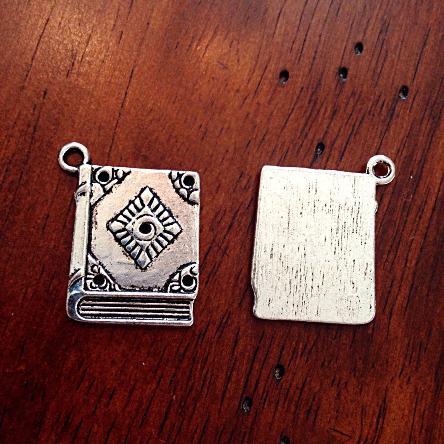 5pcs Bible Charms, Antique Silver Charms, Book Charms, Diary Charms, Bible Pendants, Bracelet Charms, Jewelry And Craft Supplies, Findings