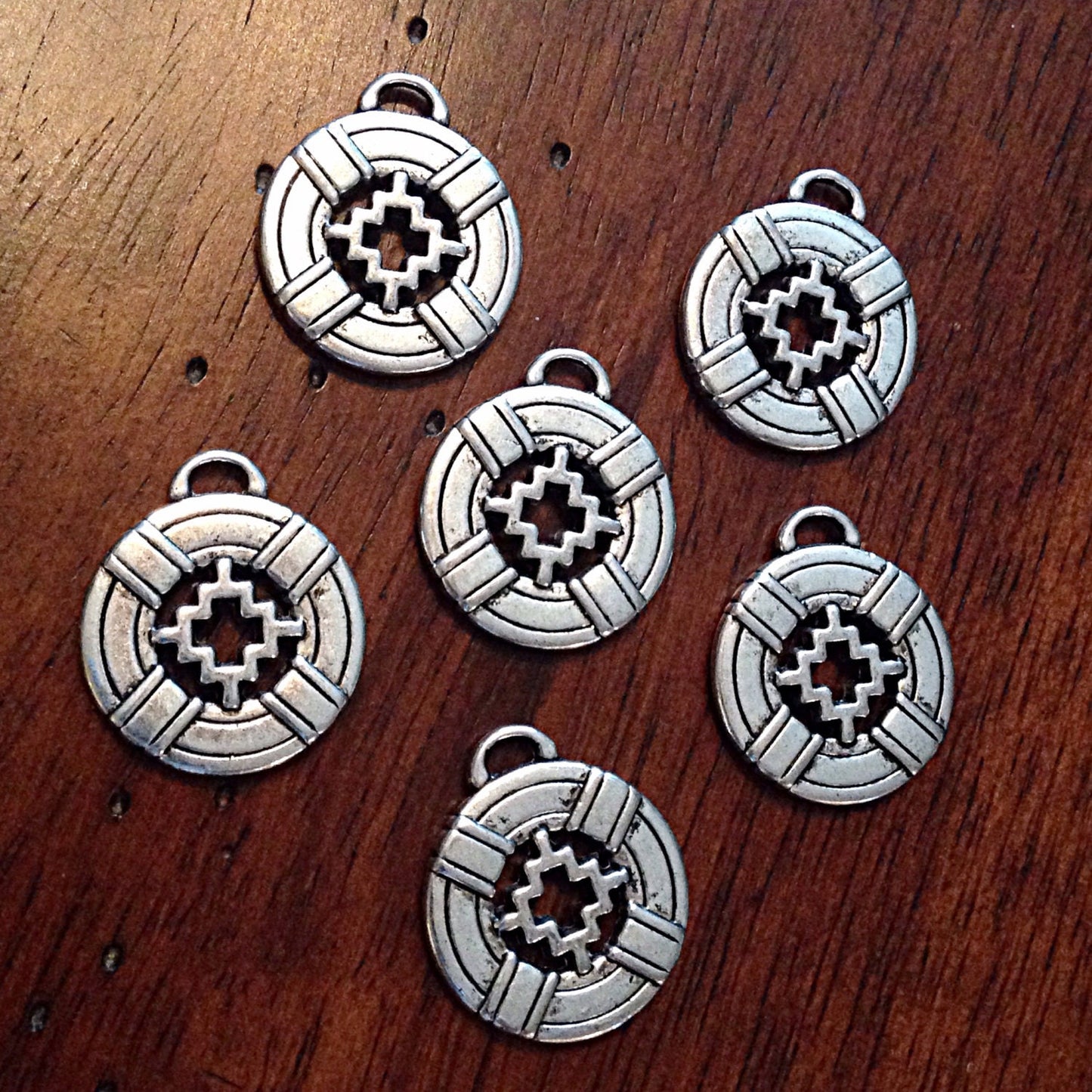 6 Life Vest Charms, Antique Silver Charms, Boating Charms, Double Sided Ship Charm, Findings, Craft and Jewelry Supplies