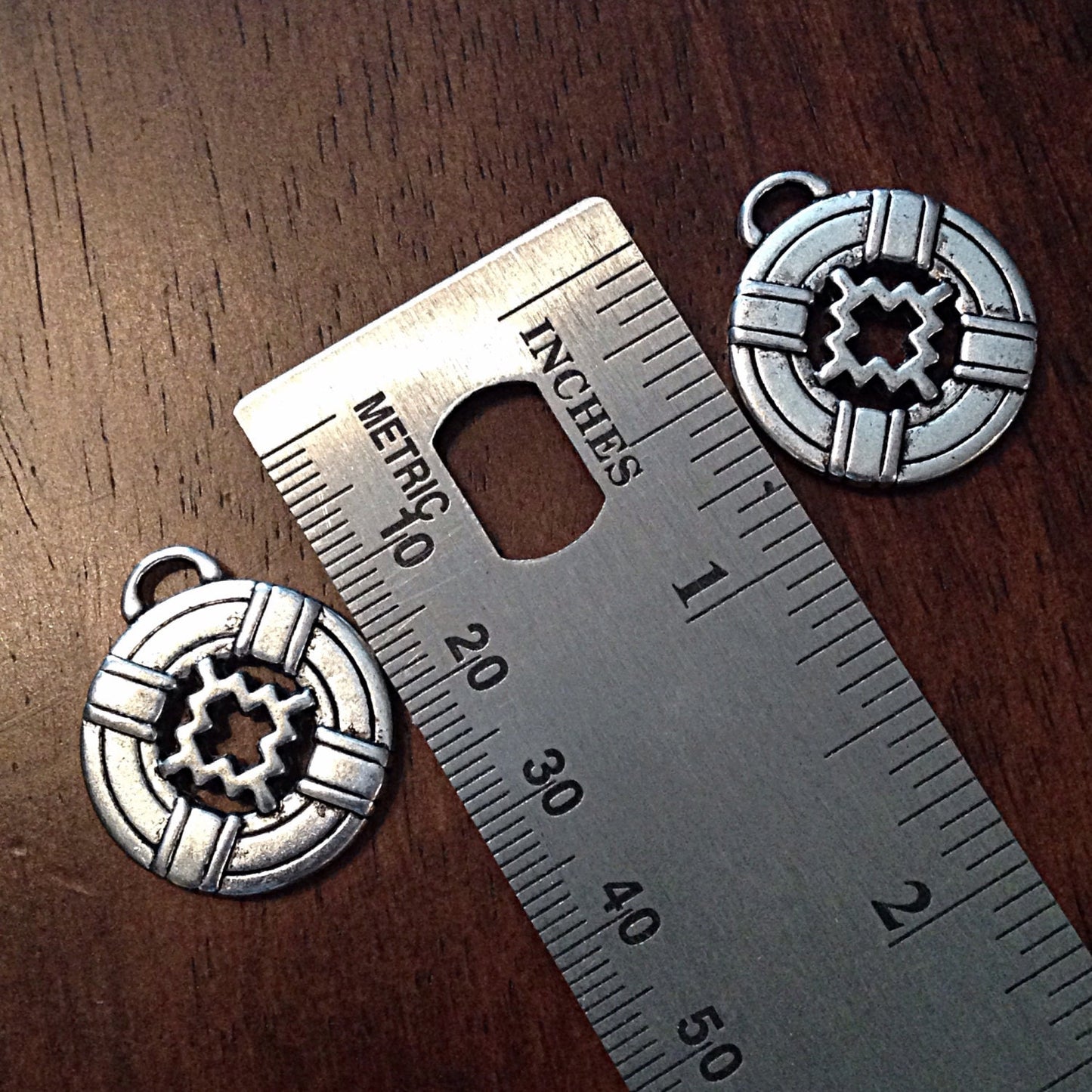 6 Life Vest Charms, Antique Silver Charms, Boating Charms, Double Sided Ship Charm, Findings, Craft and Jewelry Supplies