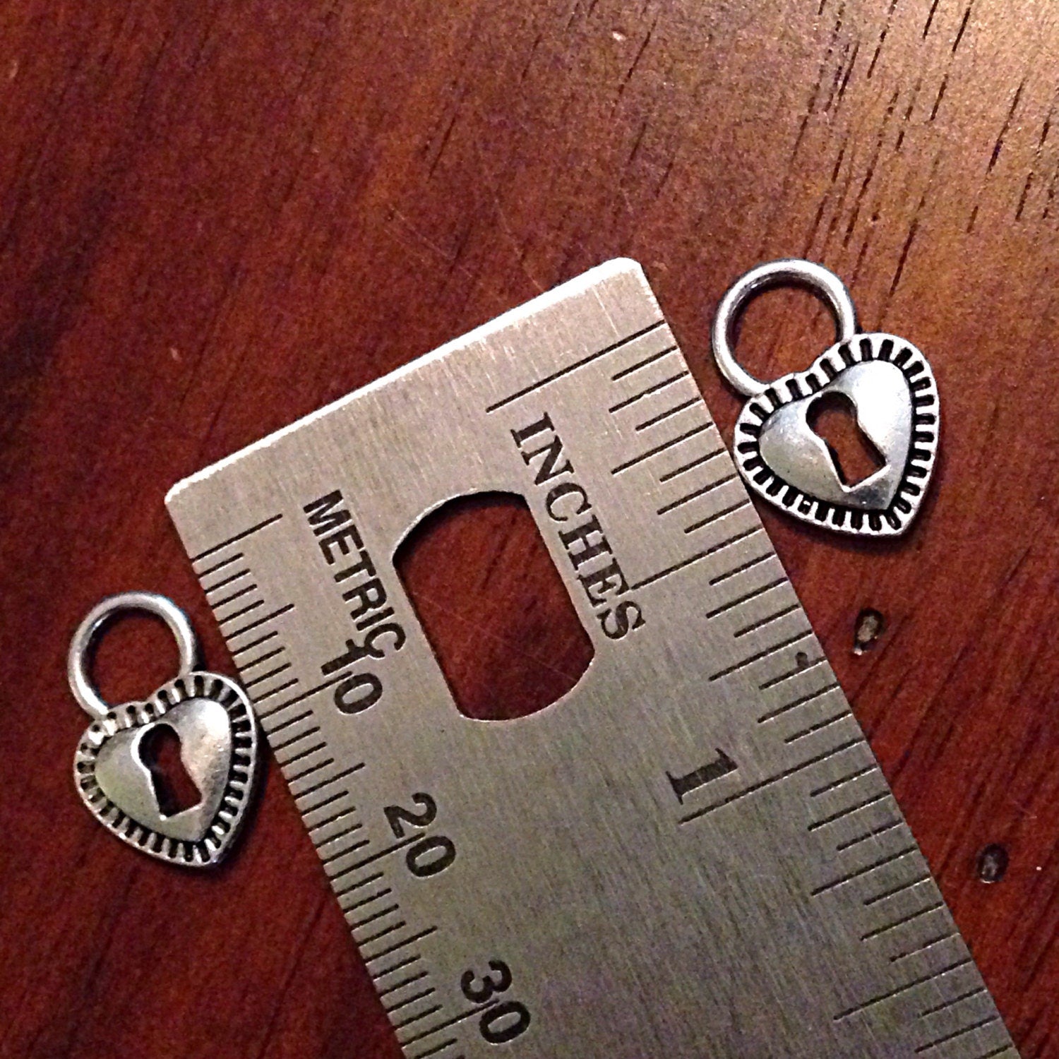 50pcs, Locket Charms, Antique Silver Charms, Lock & Key Charms, Love Charms, Heart Charms, Silver Heart Charms, Valentine Charms, Findings