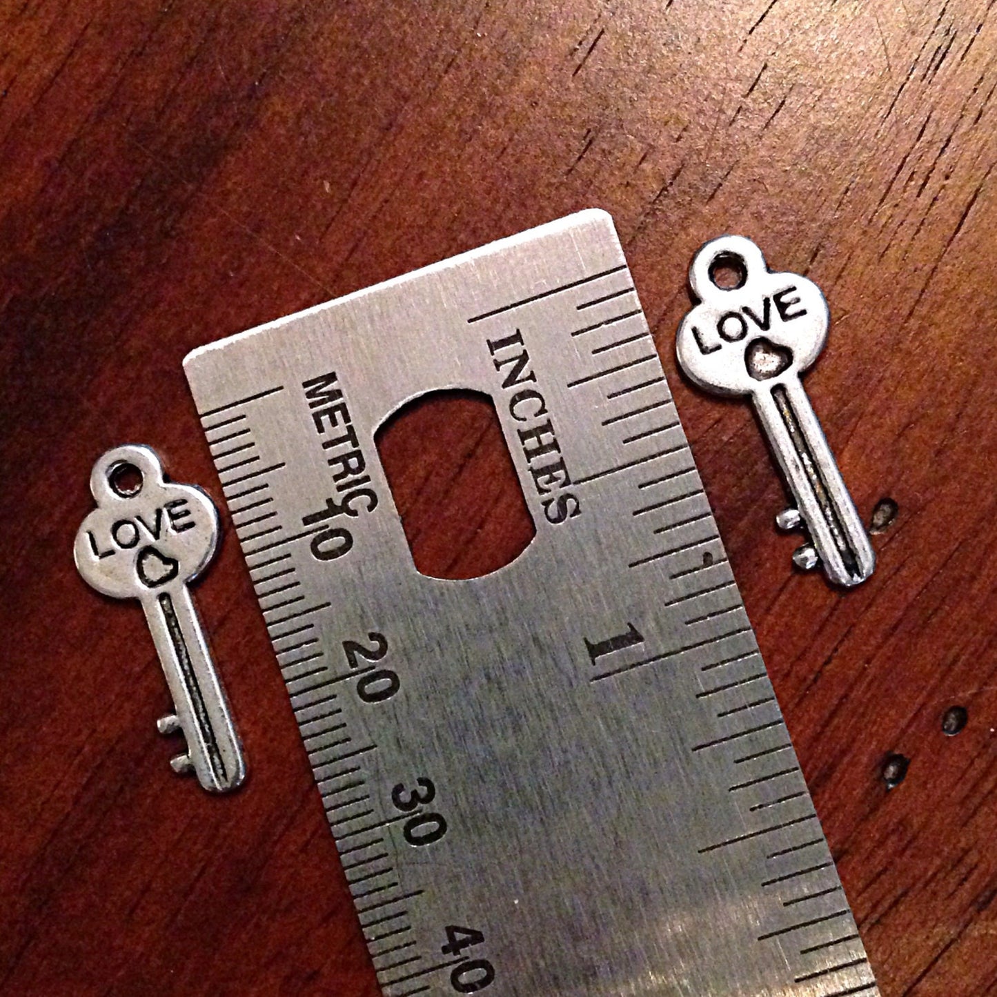 25pcs, Locket Key Charms, Antique Silver Charms, Silver Key Charms, Key and Lock Charms, Love Charms, Craft and Jewelry Supplies, Findings