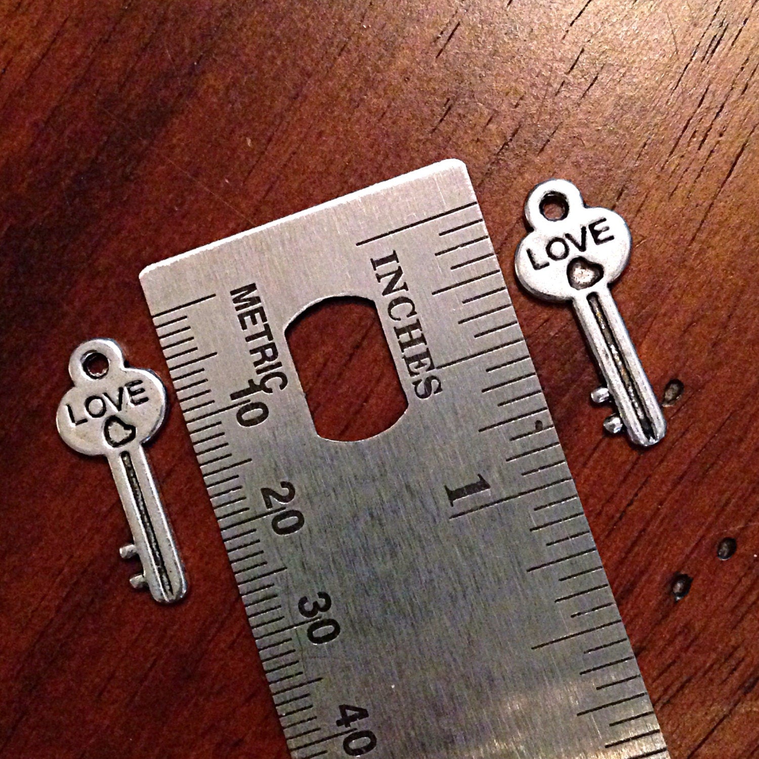 25pcs, Locket Key Charms, Antique Silver Charms, Silver Key Charms, Key and Lock Charms, Love Charms, Craft and Jewelry Supplies, Findings