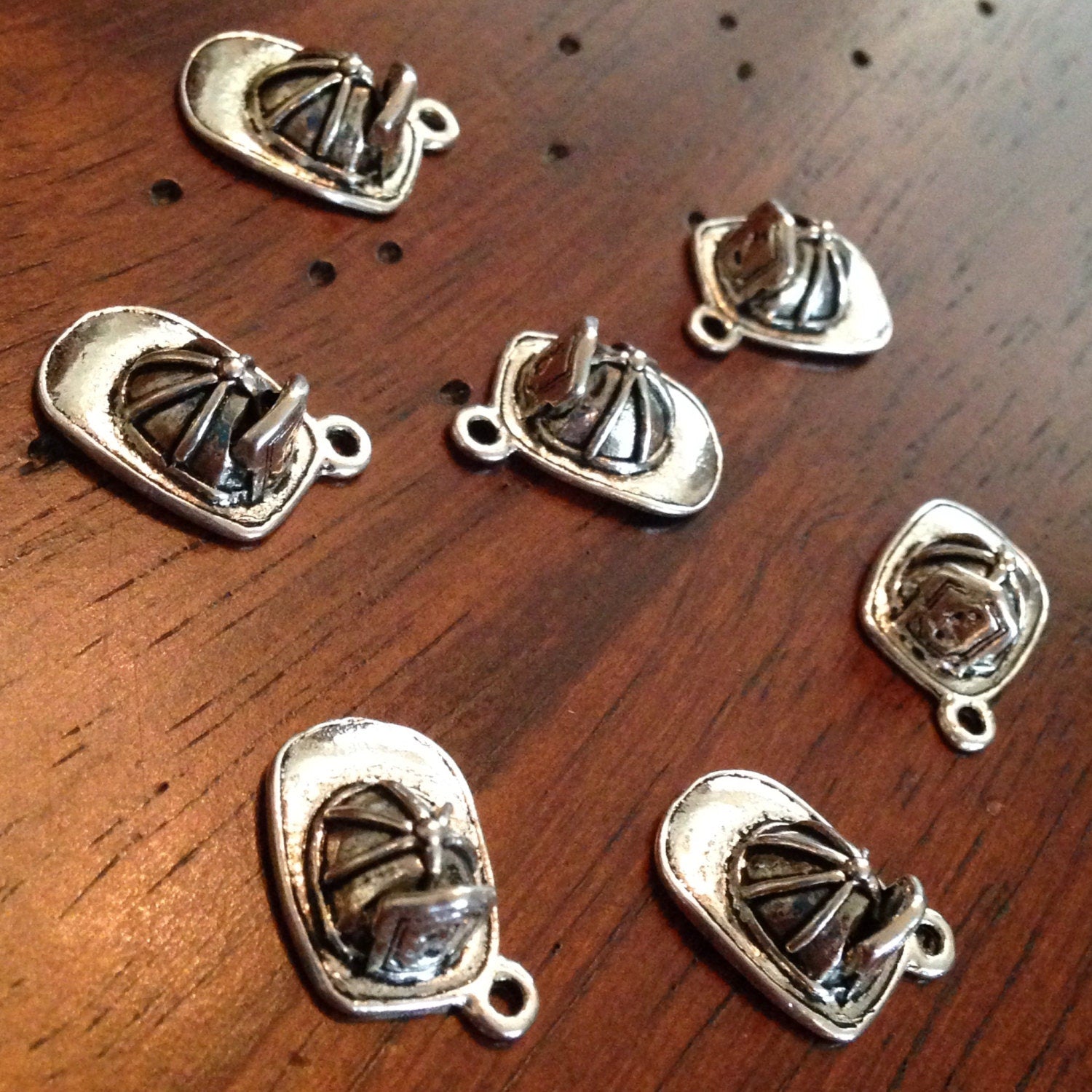 12pcs, Fireman Helmet Charms, Antique Silver Charms, 3D Charms, EMT Charms, Fire Fighter Charms, Fireman Hat Charms, Fire Department Charms