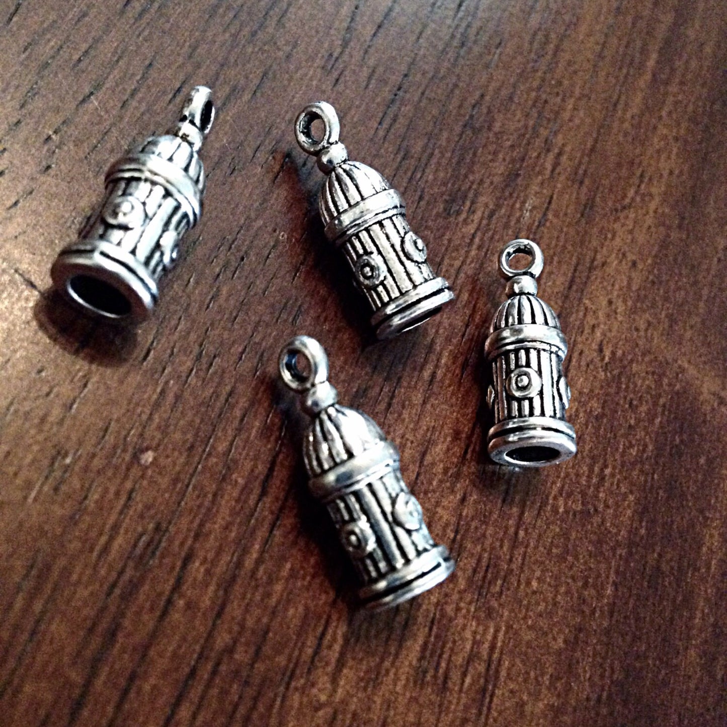 Bulk 15pcs, Fire Hydrant Charms, Antique Silver Charms, 3D Charms, Fireman, Fireman Charms, Firefighter, Fire Department Charms, Findings