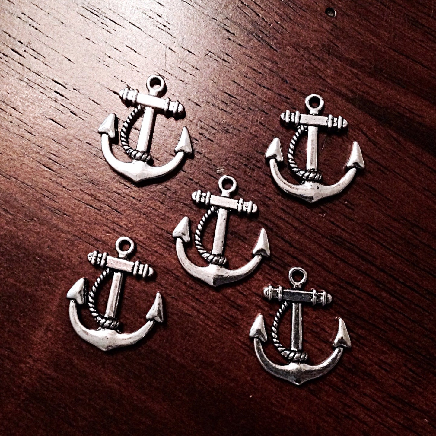 Bulk 20 Anchor Charms, Antique Silver Charms, Sailing Charms, Ship Charms, Double Sided Anchor Charms, Findings, Crafts and Jewelry Supplies