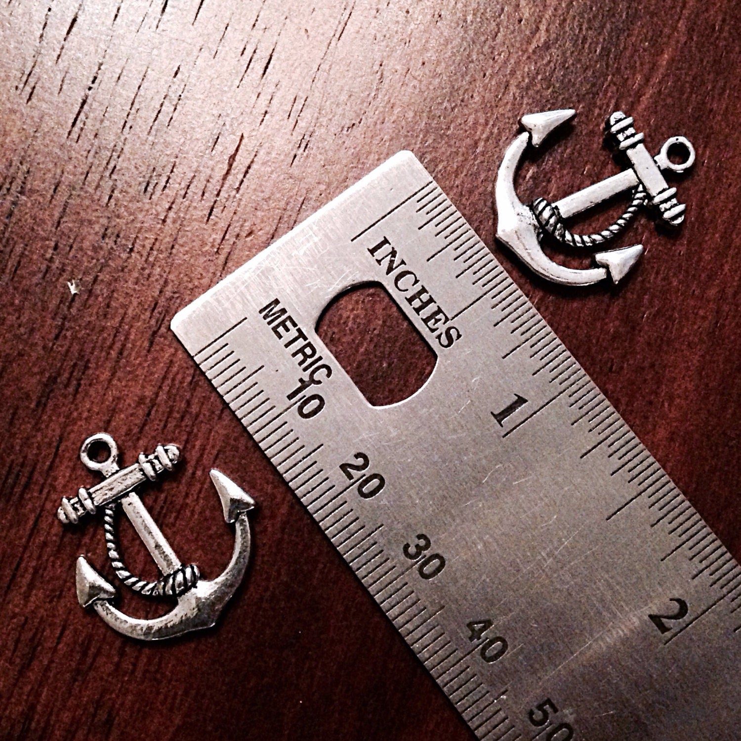 Bulk 20 Anchor Charms, Antique Silver Charms, Sailing Charms, Ship Charms, Double Sided Anchor Charms, Findings, Crafts and Jewelry Supplies