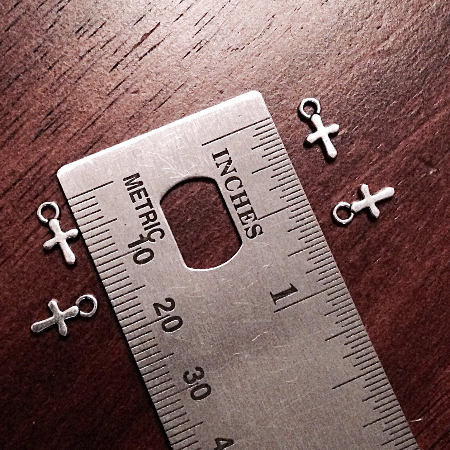 50pcs, Silver Cross Charms, Cross Bulk, Charm, Tiny Cross Charms, Double Sided Cross Charms, Jewelry And Craft Supplies, Findings
