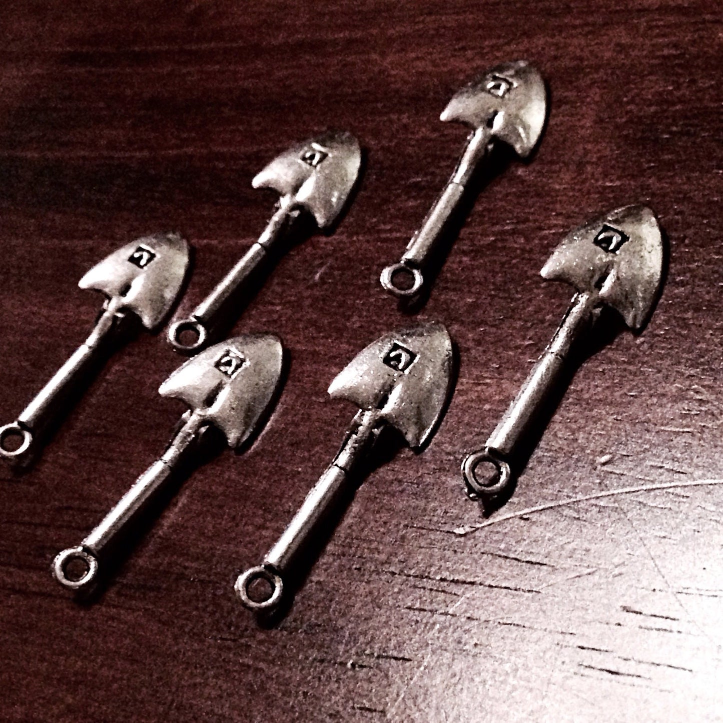 10 Fireman Charms, Antique Silver Charms, Shovel Charms, Fire Department Charms, Shovel Pendants, Tools Charm, Craft and Jewelry Supplies 