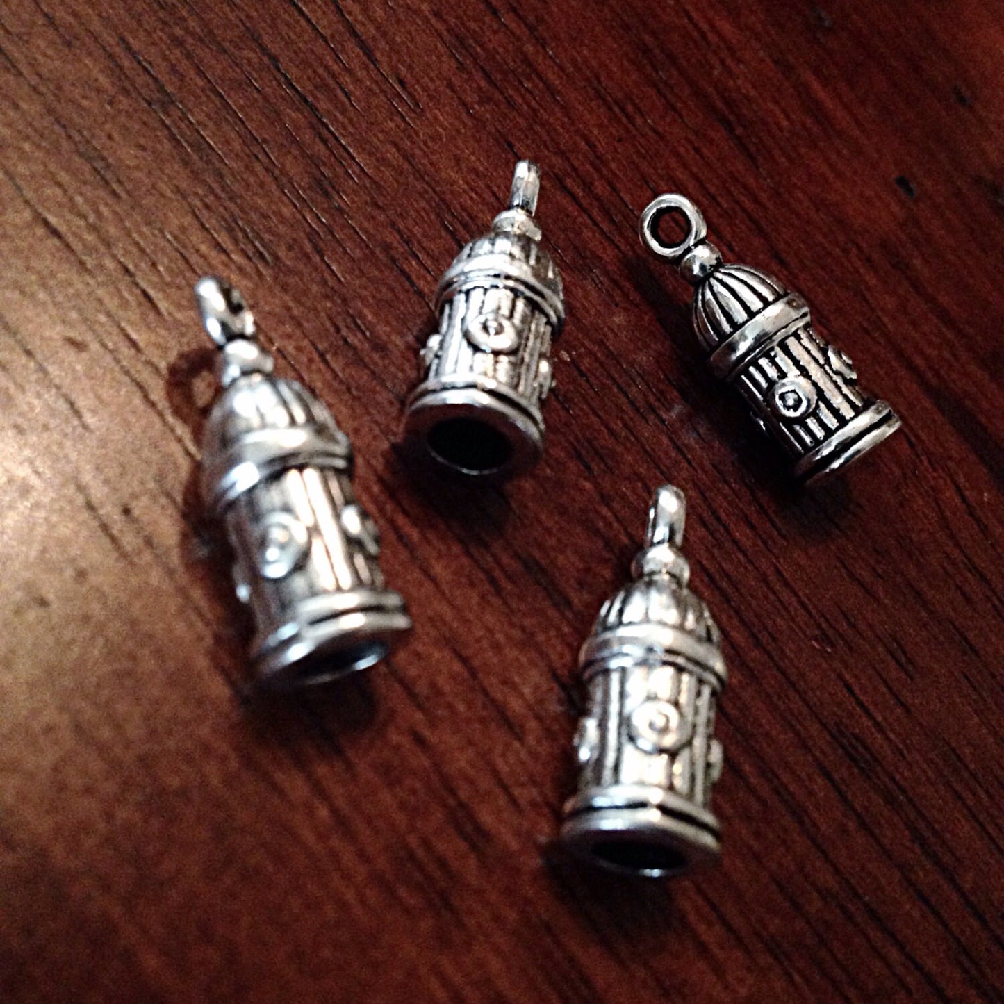 10pcs Fire Hydrant Charms, Antique Silver Charms, 3D Charms, Fireman, Fireman Charms, Firefighter, Fire Department Charms, Findings
