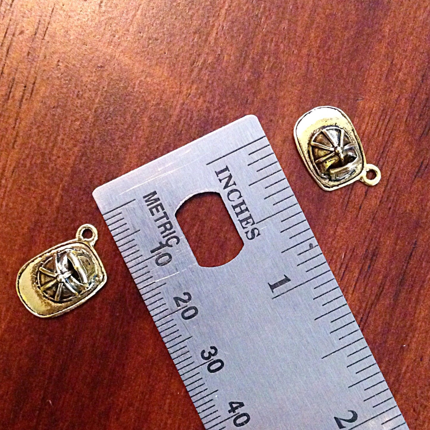 25pcs, Fireman Helmets, Antique Gold Fire Fighter Charms, Gold Tone Helmet Charms, Fire Department Charms, Craft Supplies & Findings