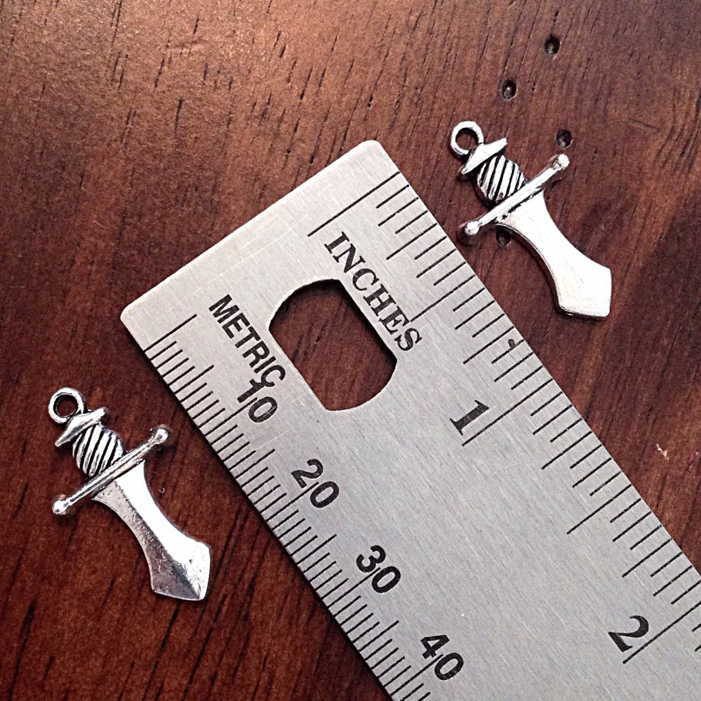 12 Sword Charms, Antique Silver Charms, Full Armor of God Charms, Sword of the Spirit Charms, Findings, Craft and Jewelry Supplies