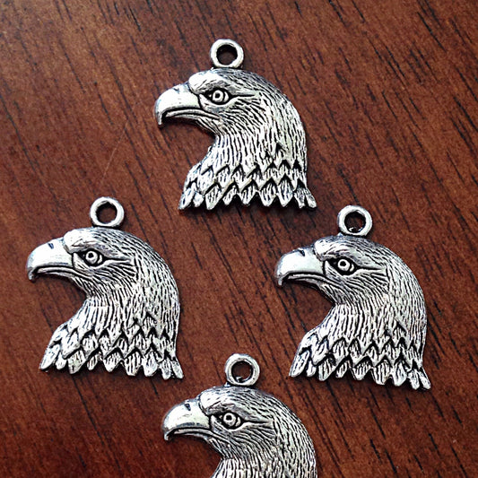 25pcs, Eagle Charms, Antique Silver Charms, Bird Charms, American Eagle Charms, Bald Eagle Charms, Eagle Pendants, Eagle, Findings