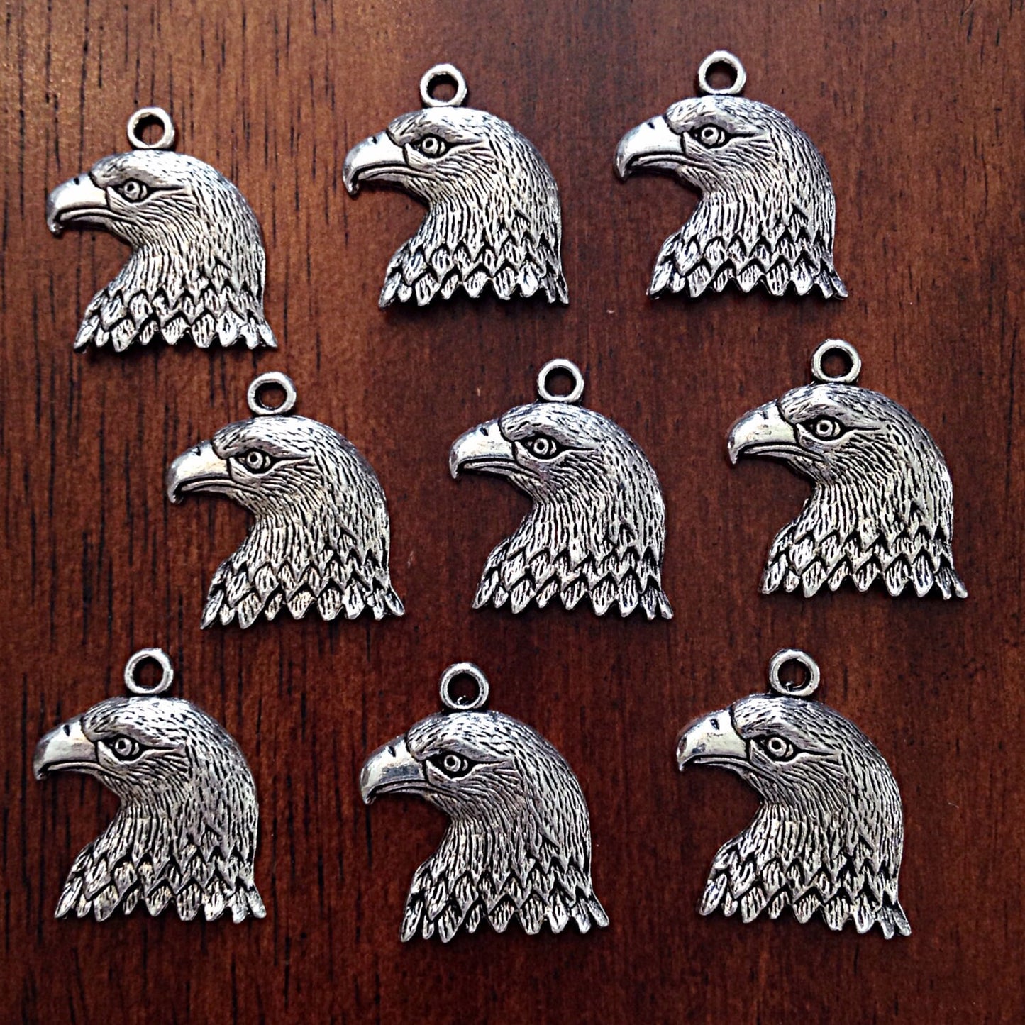 25pcs, Eagle Charms, Antique Silver Charms, Bird Charms, American Eagle Charms, Bald Eagle Charms, Eagle Pendants, Eagle, Findings