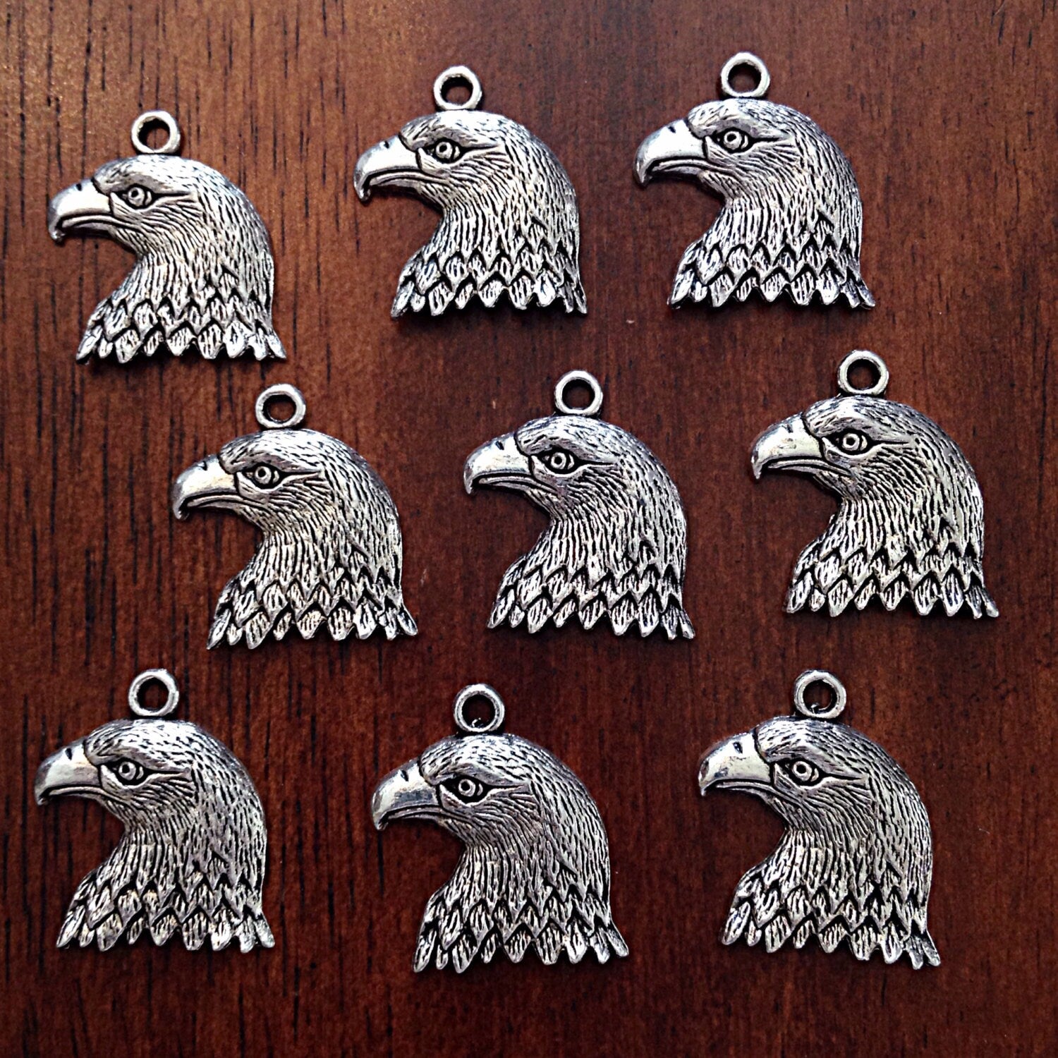 25pcs, Eagle Charms, Antique Silver Charms, Bird Charms, American Eagle Charms, Bald Eagle Charms, Eagle Pendants, Eagle, Findings