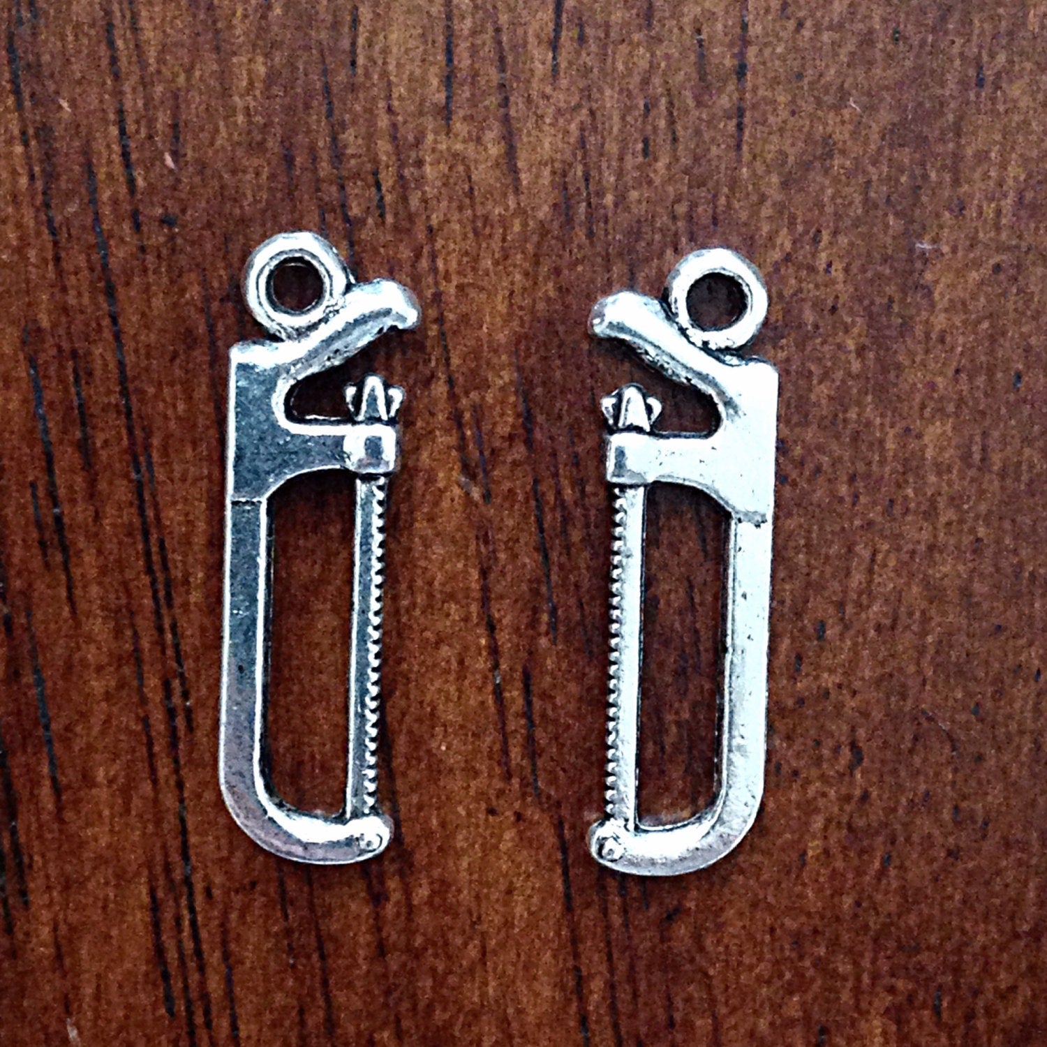 25pcs, Hack Saw Charms, Antique Silver Charms, Saw Charms, Consrtuction Chams, Man Cave Charms, Findings, Jewelry and Craft Supplies