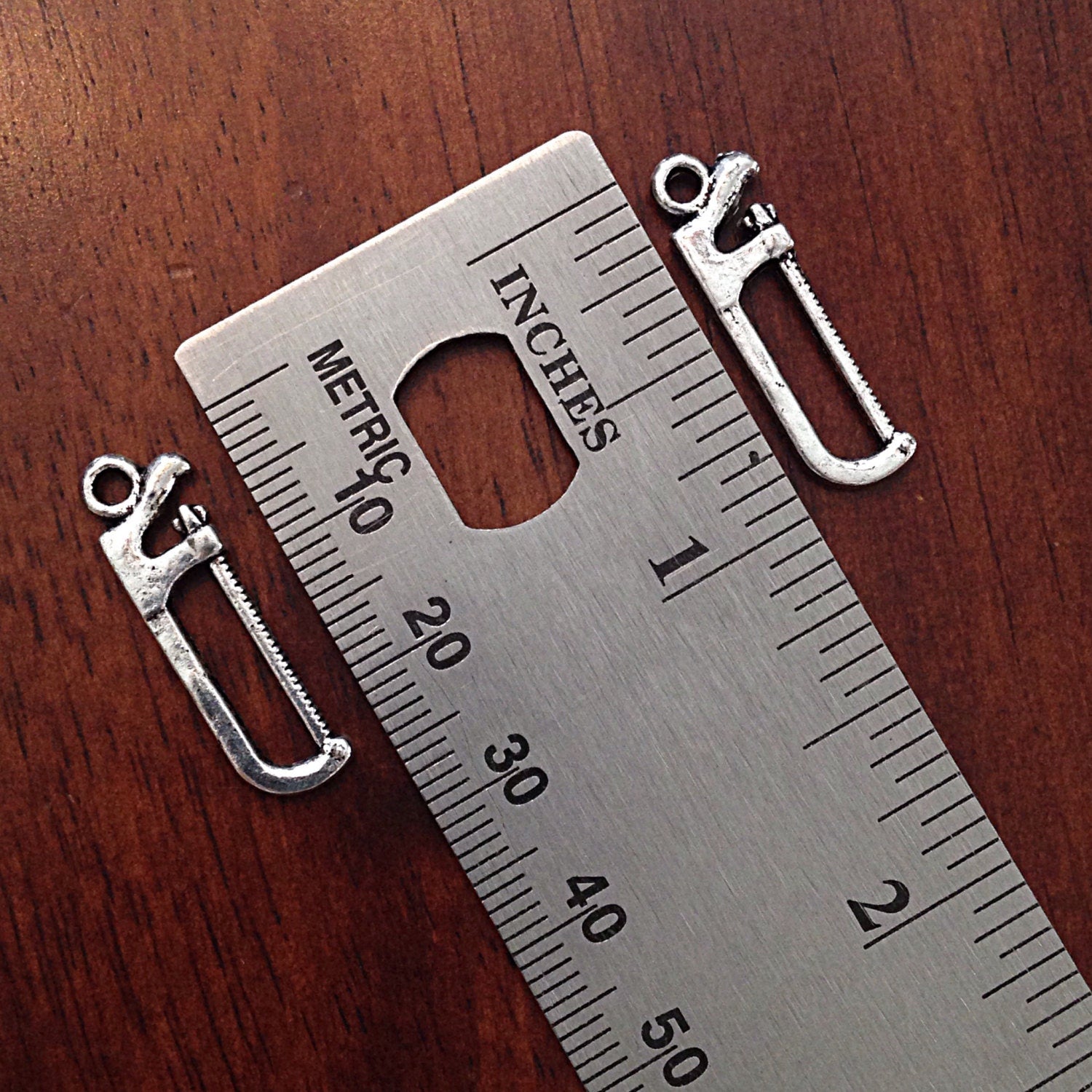 25pcs, Hack Saw Charms, Antique Silver Charms, Saw Charms, Consrtuction Chams, Man Cave Charms, Findings, Jewelry and Craft Supplies