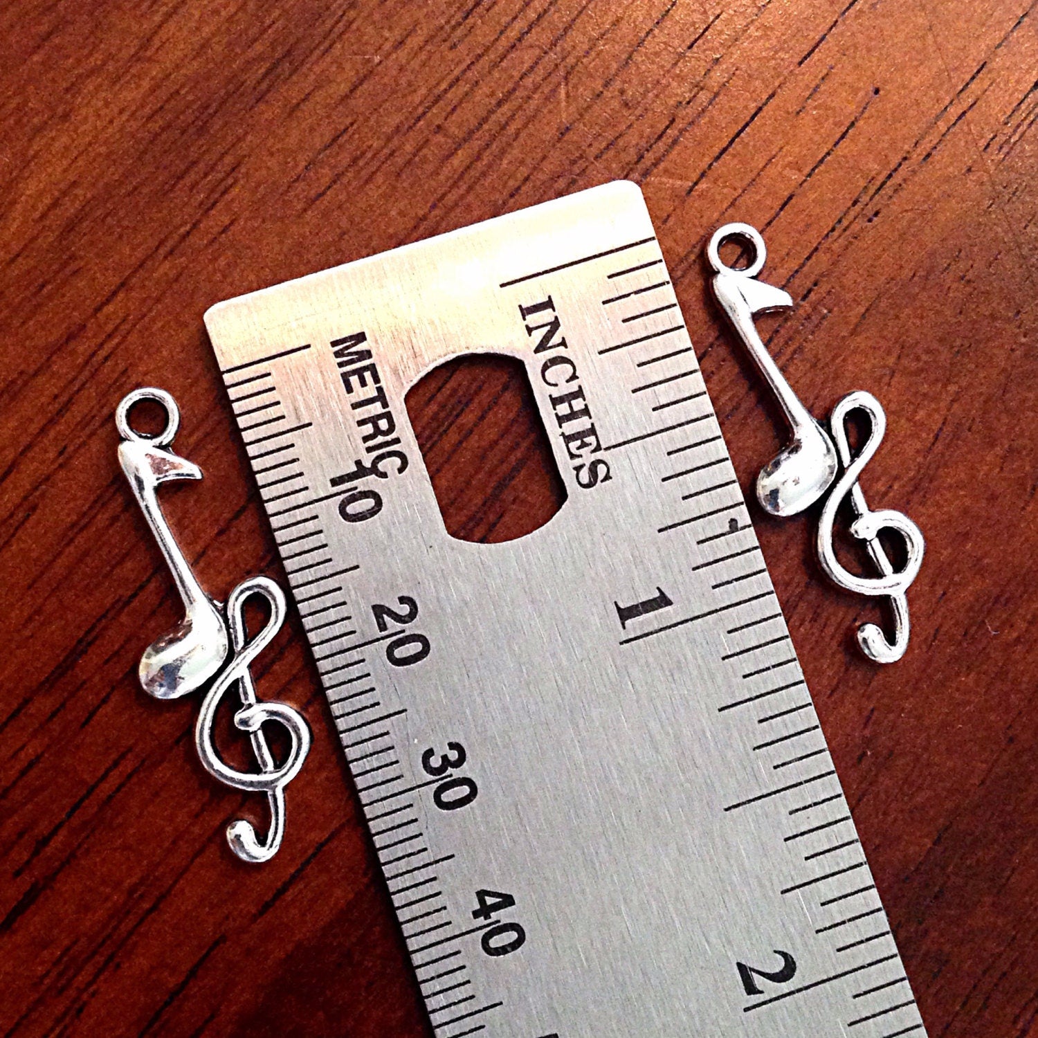 20pcs Music Notes Charms, Antique Silver Charms, Silver Music Charms, Treble Clef Charms, Crafts and Jewelry Supplies and Findings