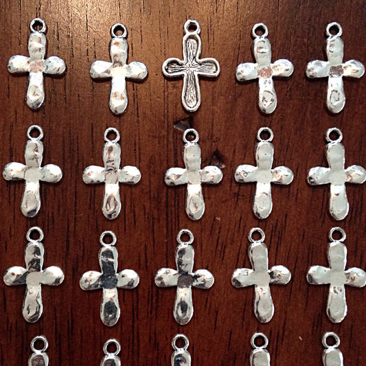 25pcs, Silver Cross Charms, Antique Silver Cross Charms, Small Silver Cross, Silver Cross, Cross, Jewelry And Craft Supplies, Findings