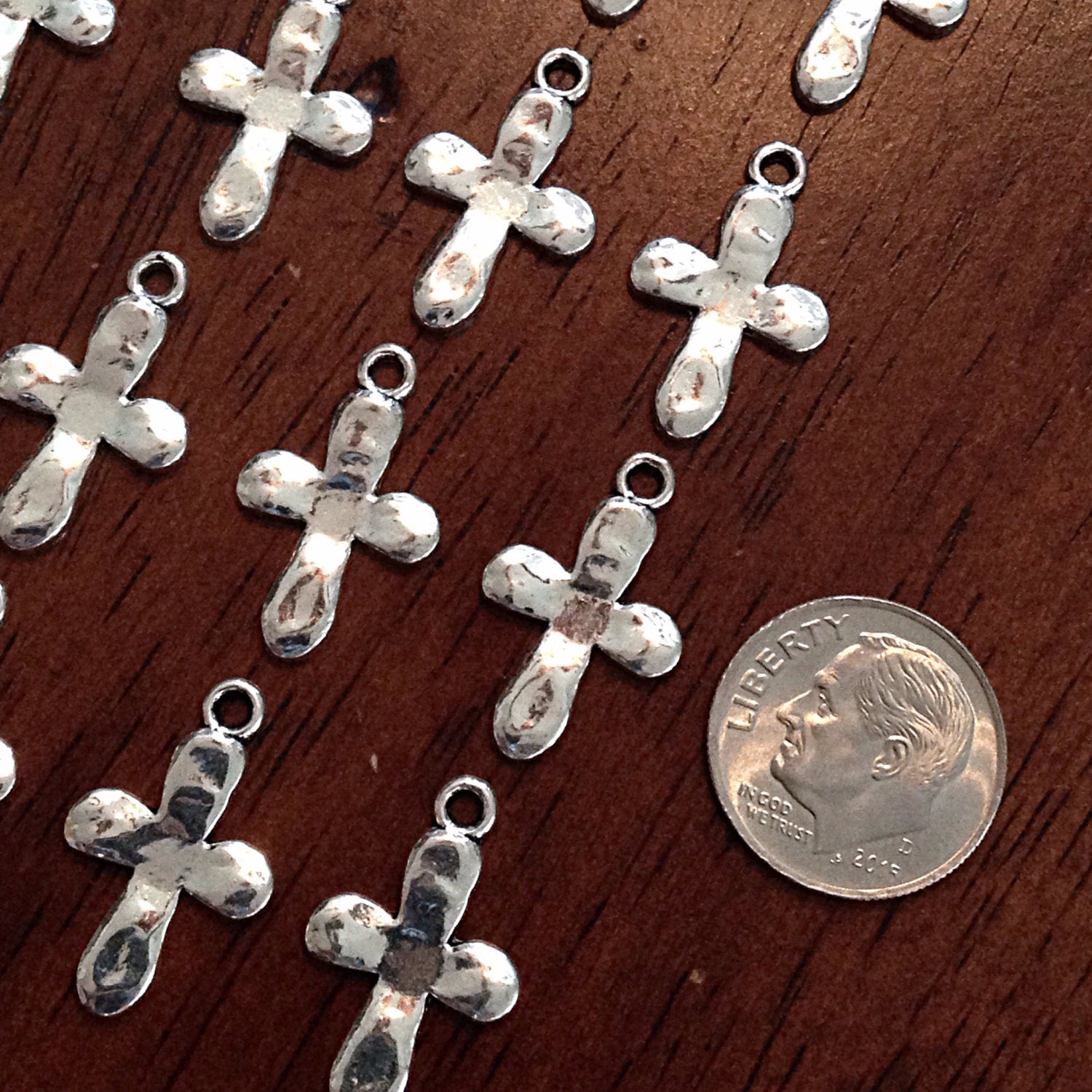 Bulk 50pcs, Silver Cross Charms, Antique Silver Cross Charms, Small Silver Cross, Silver Cross, Cross, Jewelry And Craft Supplies, Findings