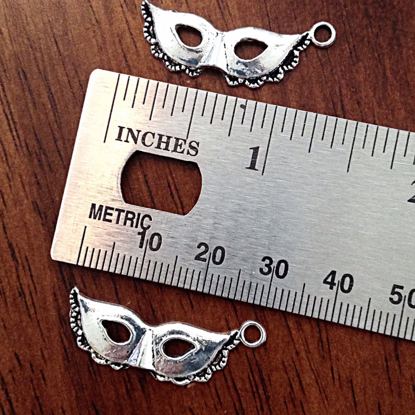 Bulk 20 Mask Charms, Antique Silver Mask Charms, Masquerade Charms, New Orleans Mardi Gras Charms, Findings, Crafting and Jewelry Supplies