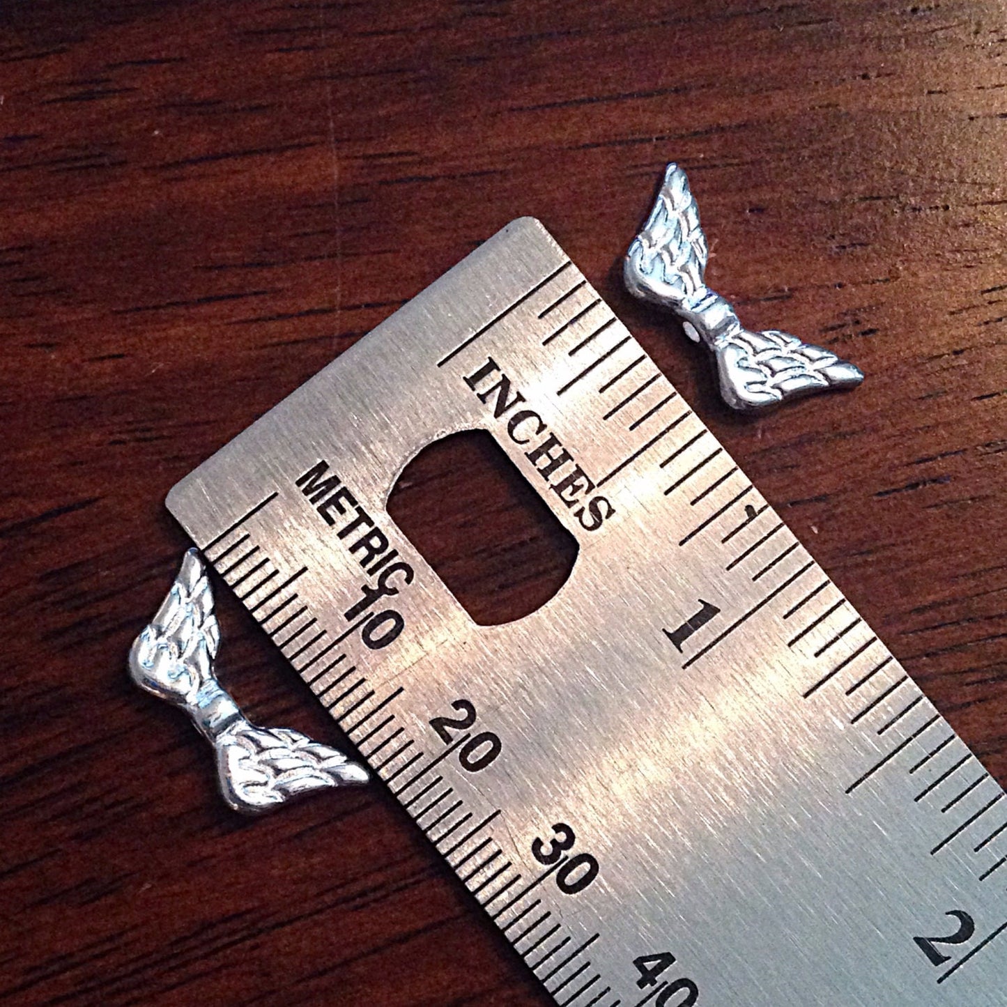 25 Angel Wing Spacer Charms, Antique Silver Charms, Wing Connector Charms, Small Wing Spacer Charms Spacer Beads, Findings, Jewelry Supplies