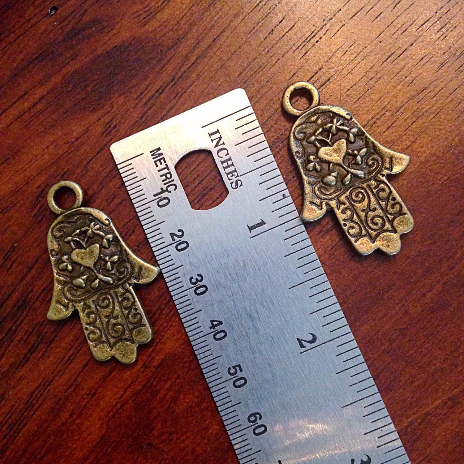 8 Large Hamsa Hand Charms, Antique Bronze Charms, Hamsa Hand Pendant, Buddhist Gifts, Yoga Charms, Om, Buddha, Crafts And Jewelry Supplies