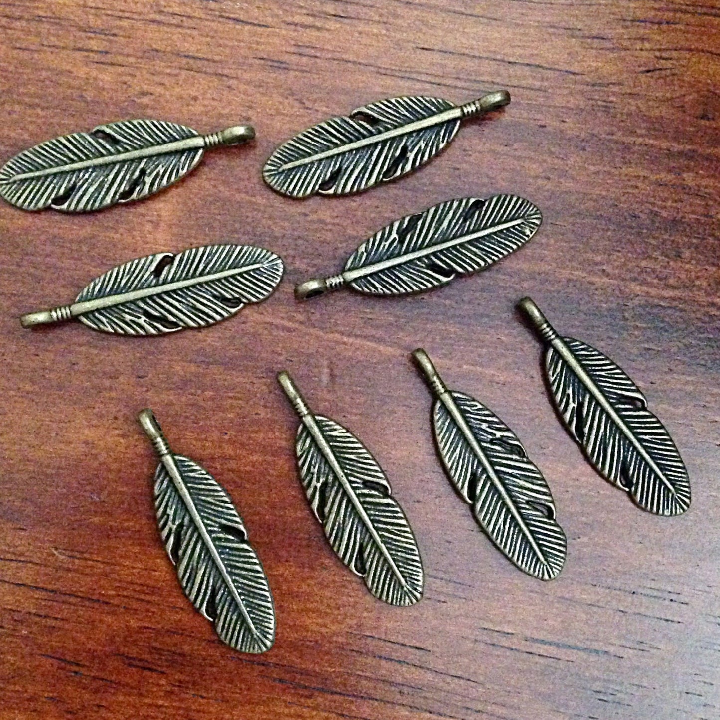 Bulk 15 Bronze Wing Charms, Antique Bronze Wing, Feather Charms, Bronze Feather Charms, Crafts and Jewelry Making Supplies and Findings