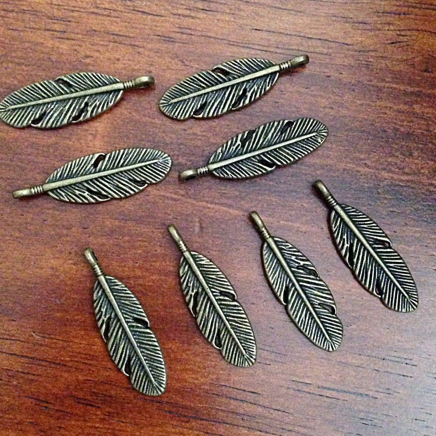 Bulk 15 Bronze Wing Charms, Antique Bronze Wing, Feather Charms, Bronze Feather Charms, Crafts and Jewelry Making Supplies and Findings