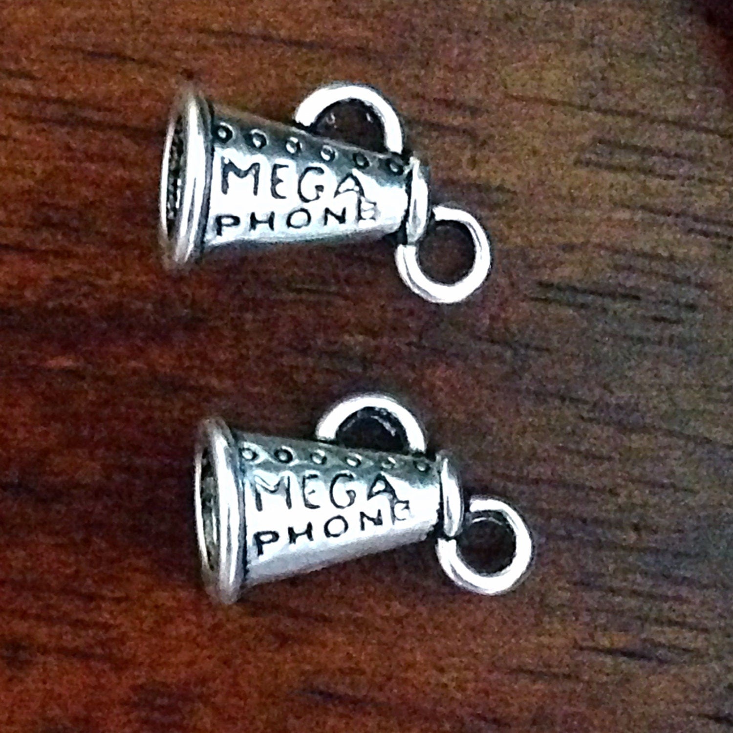 20pcs, Megaphone Charms, Mega Phone Charms, Cheer Charms, Cheerleader Charms, Football Charms, Dance Charms, 3-D Charms, Findings
