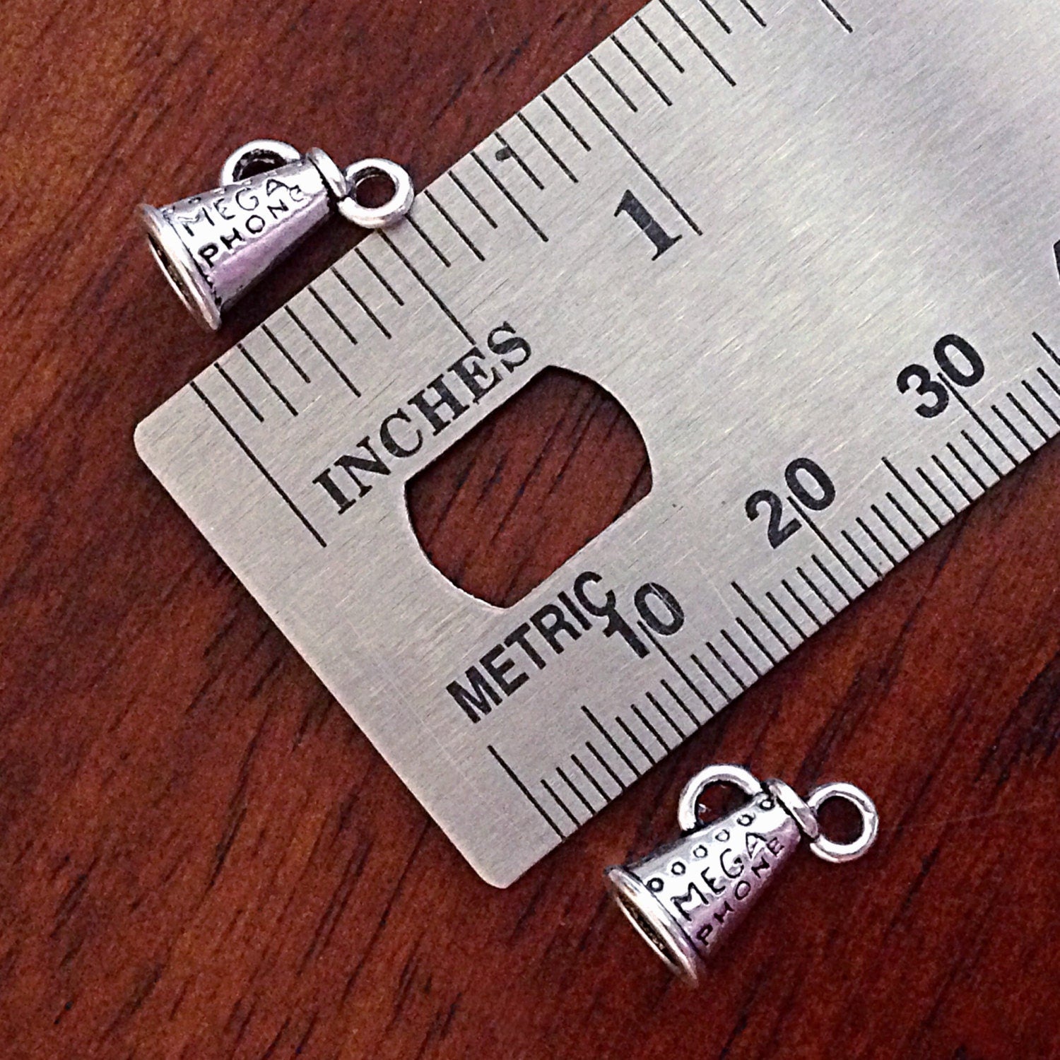 20pcs, Megaphone Charms, Mega Phone Charms, Cheer Charms, Cheerleader Charms, Football Charms, Dance Charms, 3-D Charms, Findings