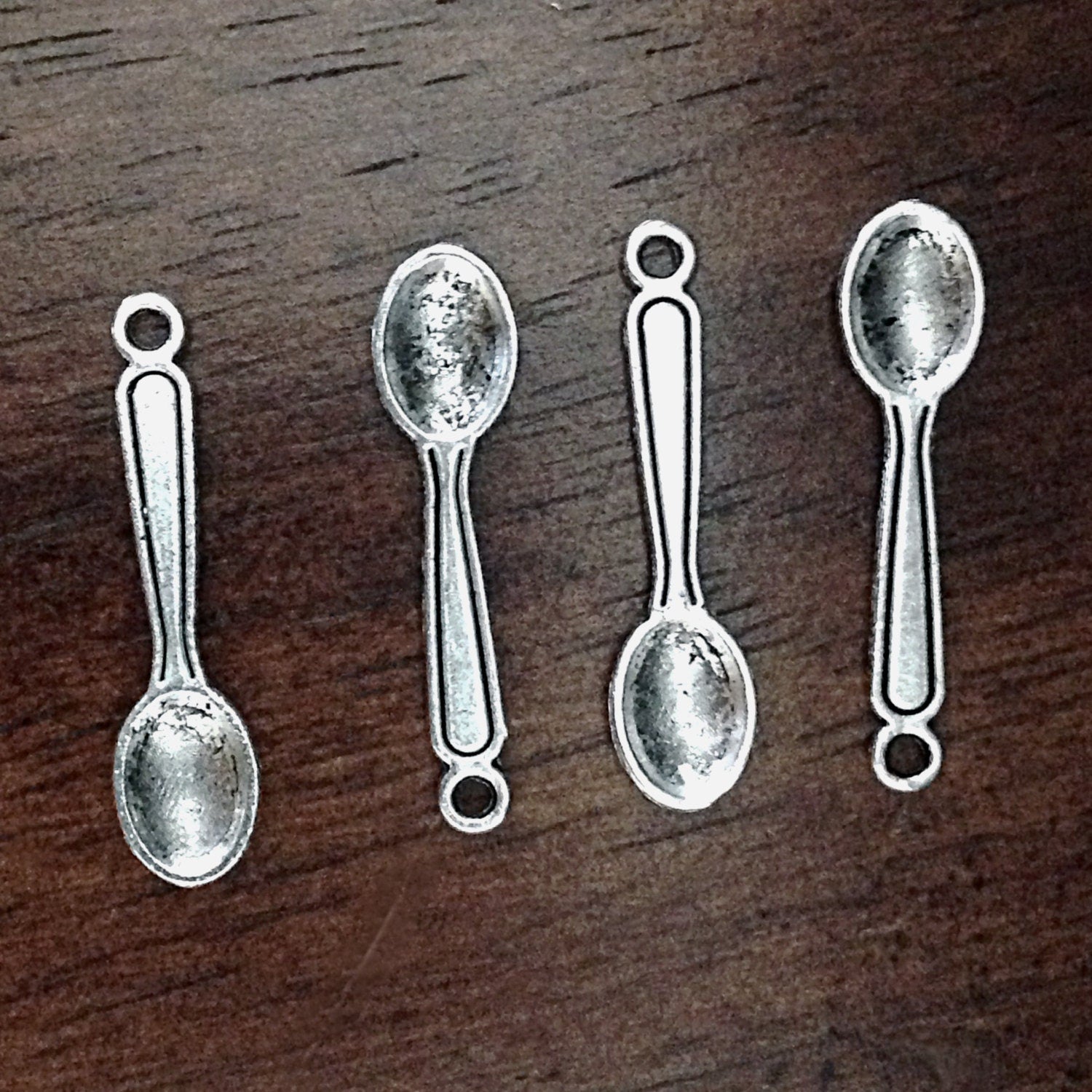 Bulk 50 Spoon Charms, Antique Silver Spoon Charms, Silverware Charms, Cooking Charms, Fork Charms, Findings, Crafts and Jewelry Supplies