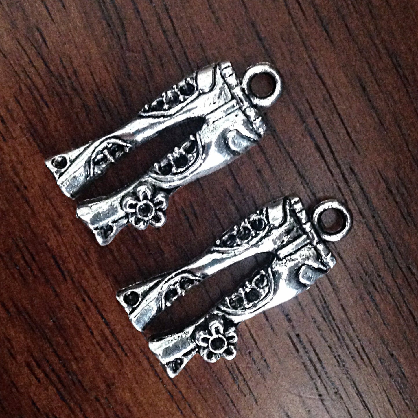 10 Silver Jeans Charms, Antique Silver Jeans Charms, Hippie Charms, Pants Charms, Flower Charms, Craft and Jewelry Supplies, Findings