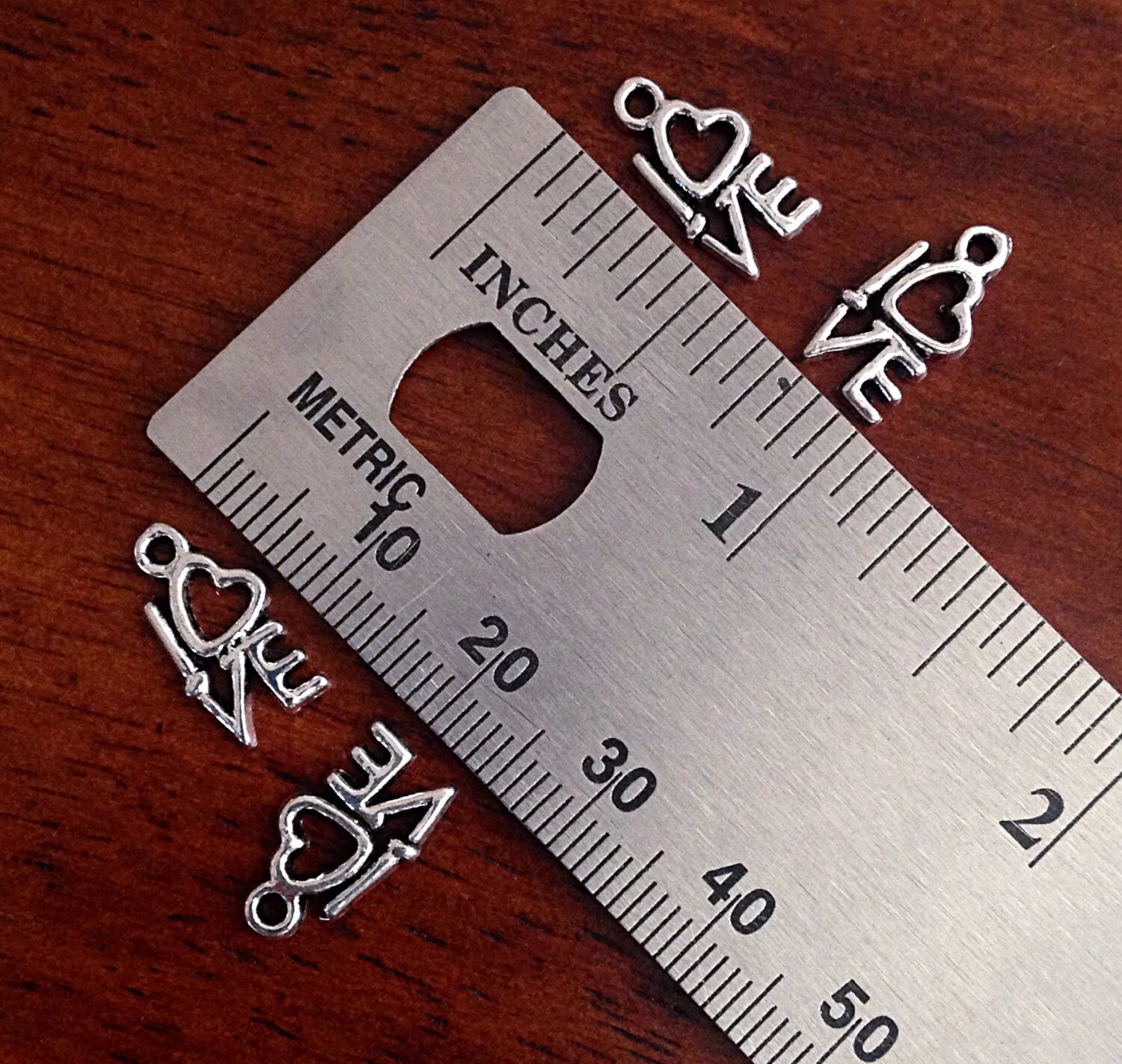 Bulk 50 Love Charms, Antique Silver Charms, Love Charms, Heart Charms, Word Charms, Letter Charms, Jewelry and Craft Supplies, Findings