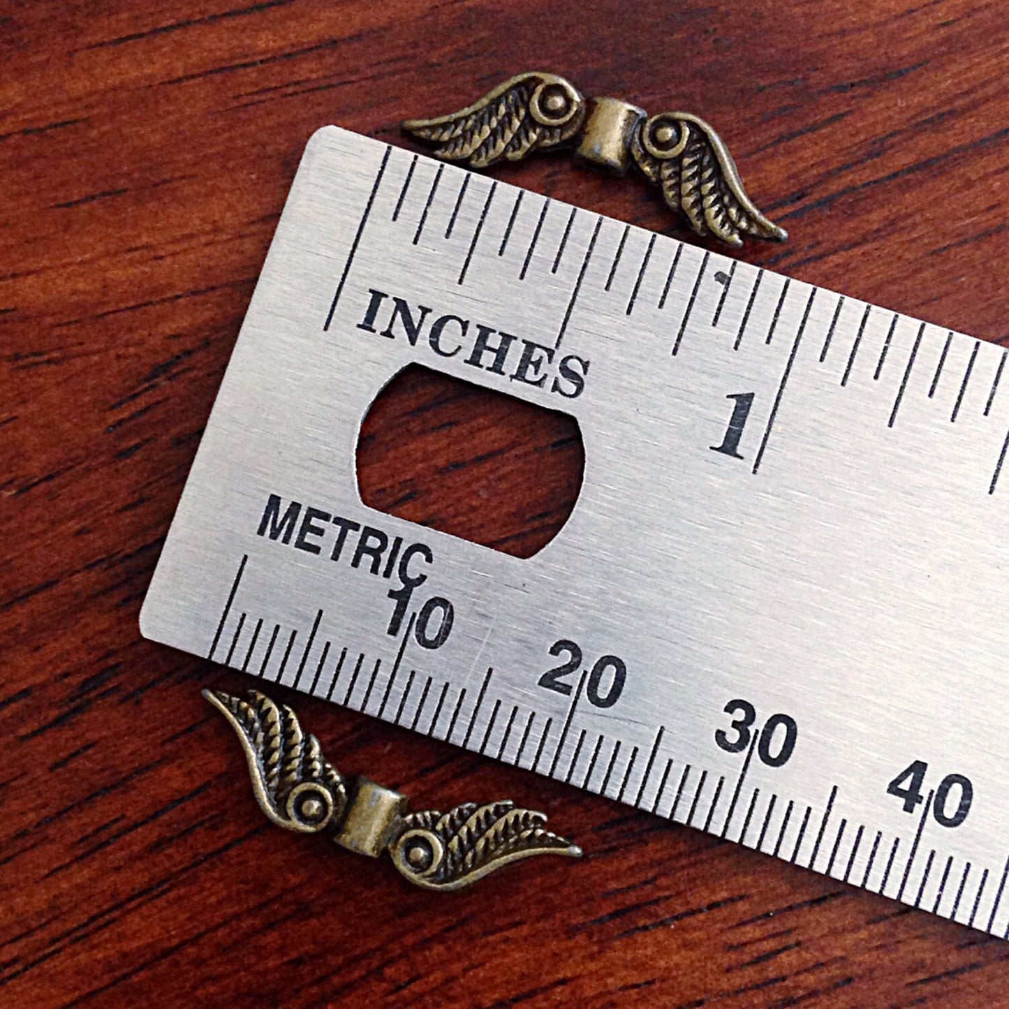 Bulk 25 Spacer Wing Charms, Angel Wing Charms, Antique Bronze Charms, Connector Charms, Spacer Beads, Bronze Connector Wing Charms, Findings