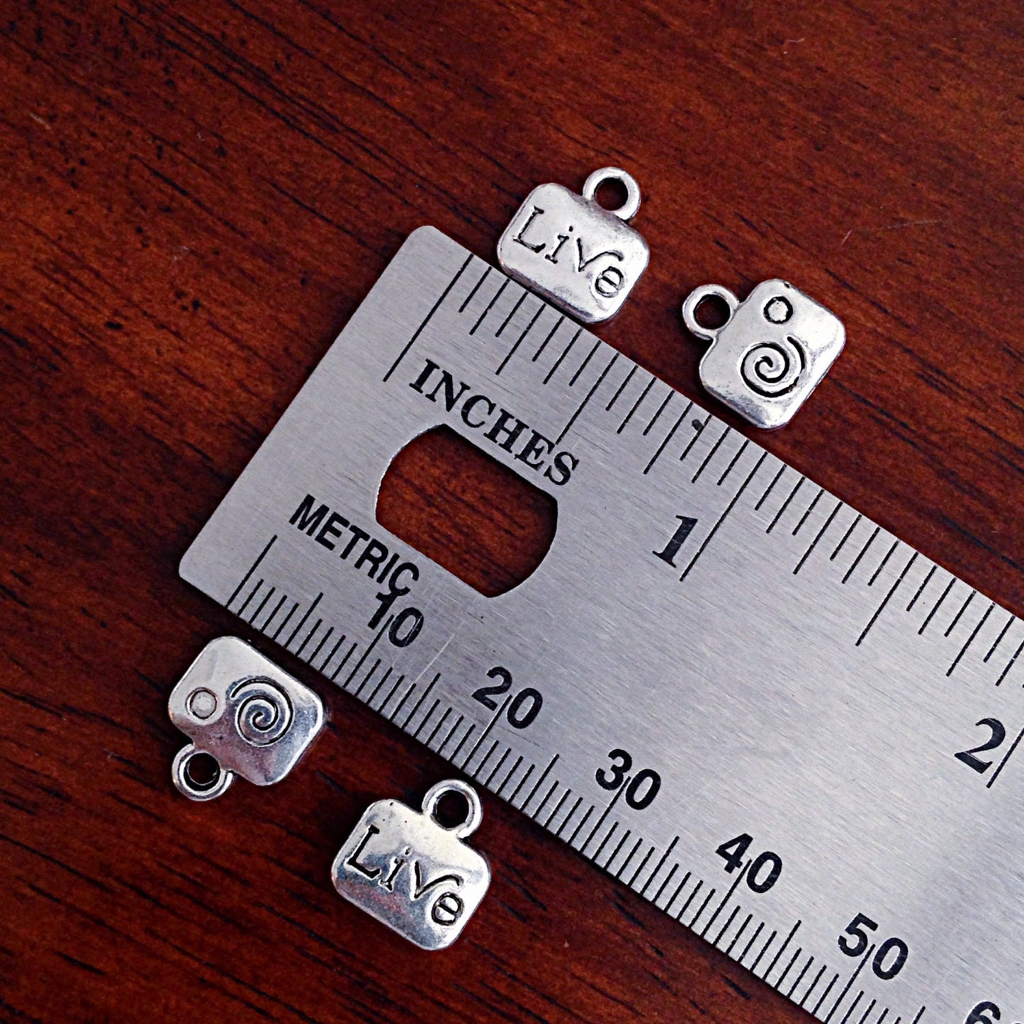 Bulk 25 Live Charms, Antique Silver Hope Charms, Cancer Awareness Charms Silver, Live Charms, Jewelry and Craft Supplies, Findings